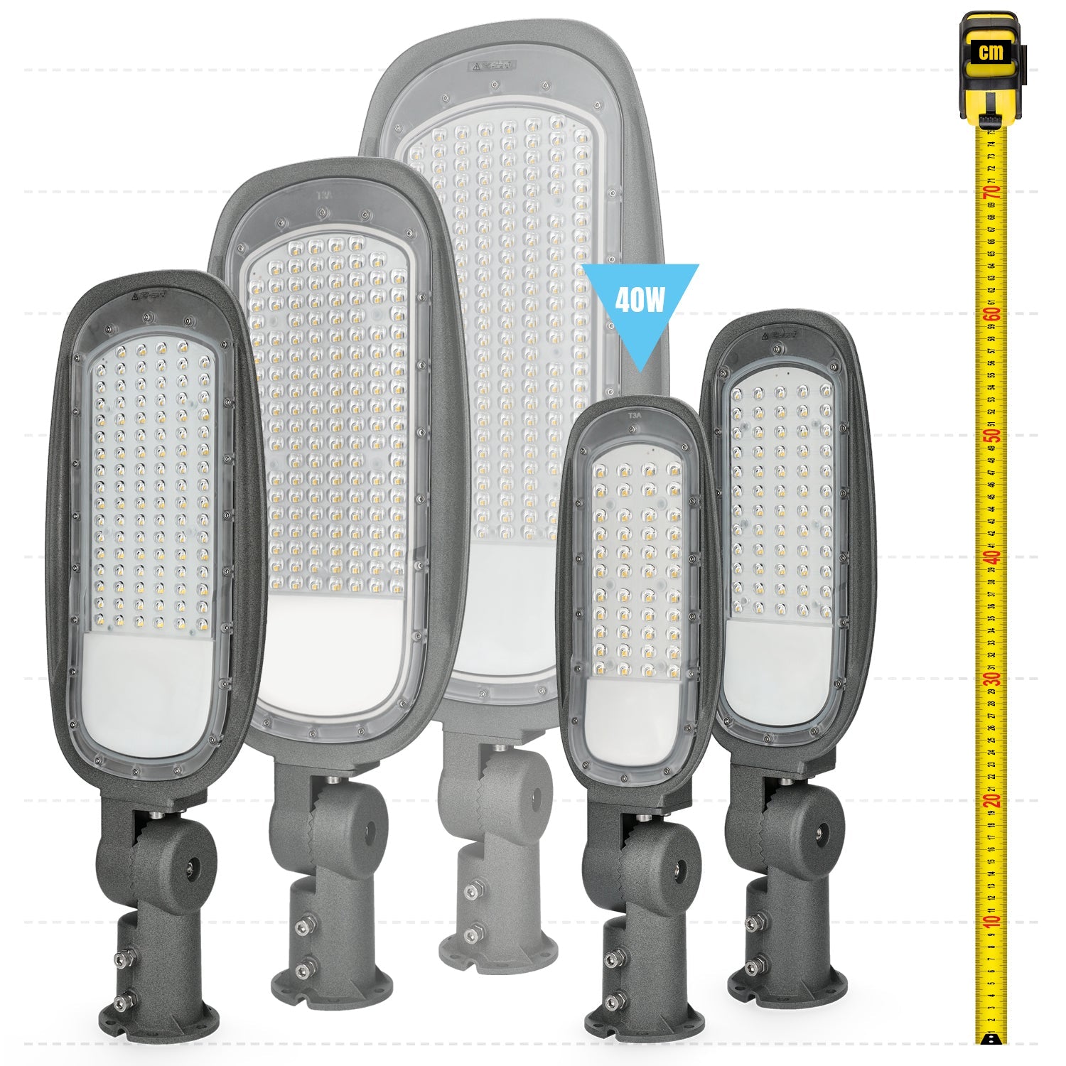 Lampa Uliczna LED Latarnia 40W Oprawa Drogowa IP66 wodoodporna 4000K - LAITICA