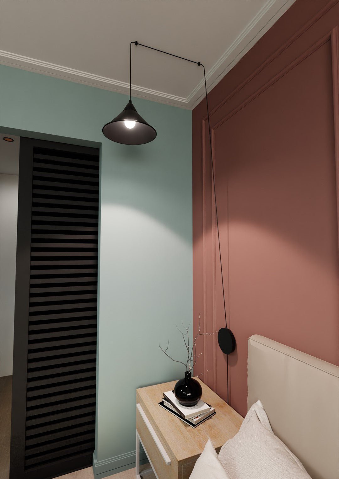 Lampa wisząca ABRAMO 1 BLACK nowoczesna, loft, czarna - LAITICA