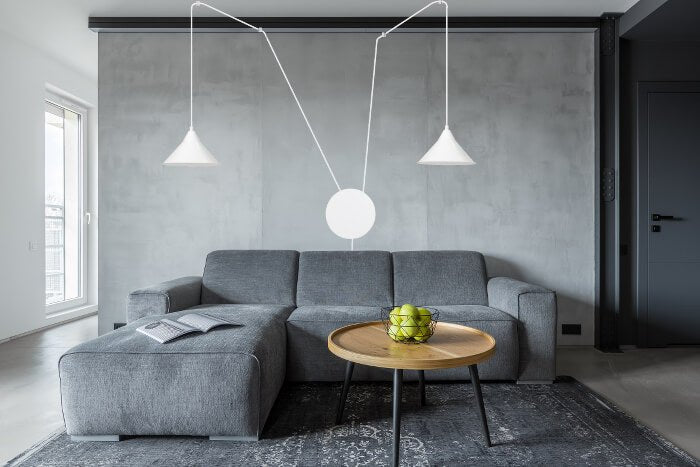 Lampa wisząca ABRAMO 2 WHITE nowoczesna, loft, biała - LAITICA