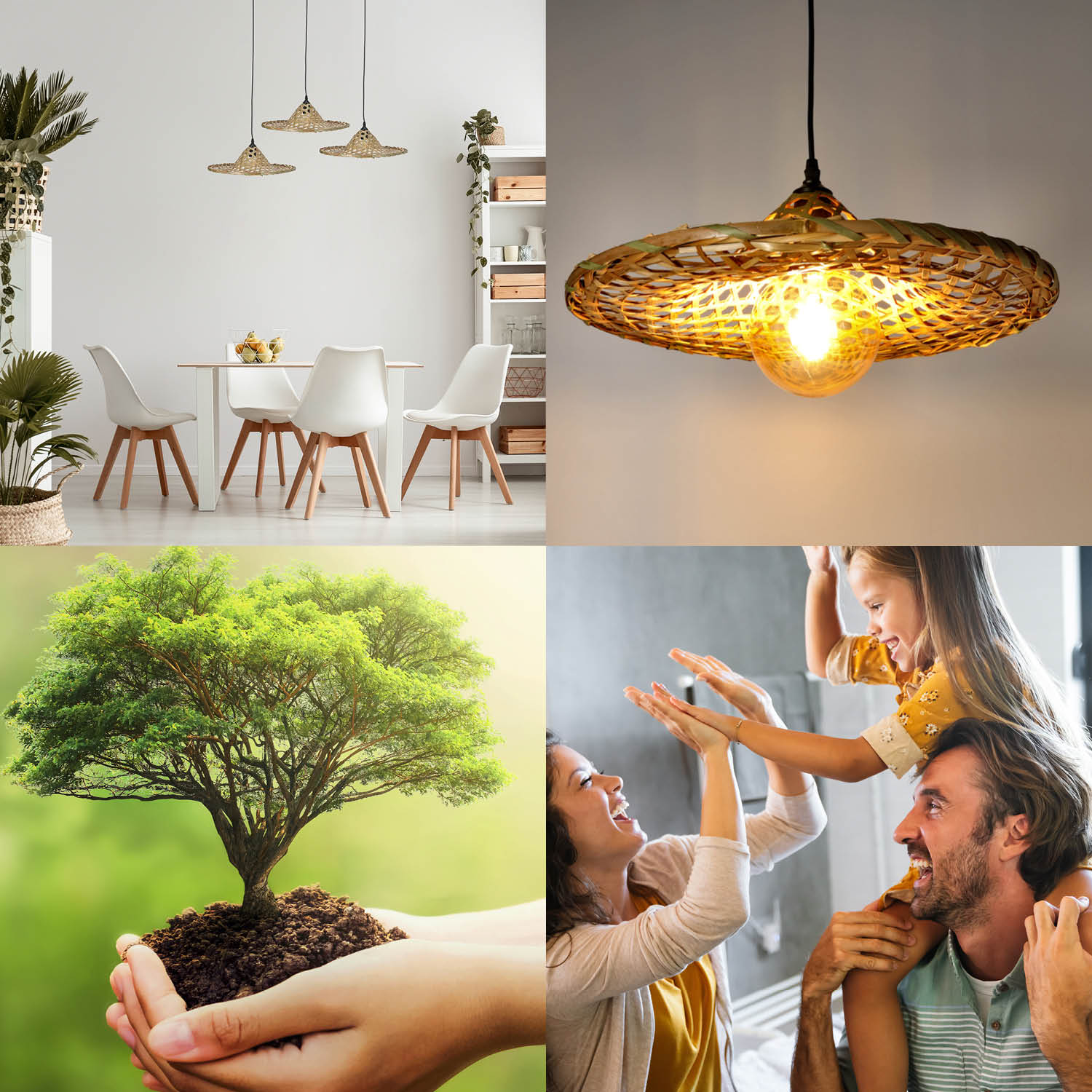 Lampa wisząca BOHO BRAGA okrągły klosz bambusowy - LAITICA