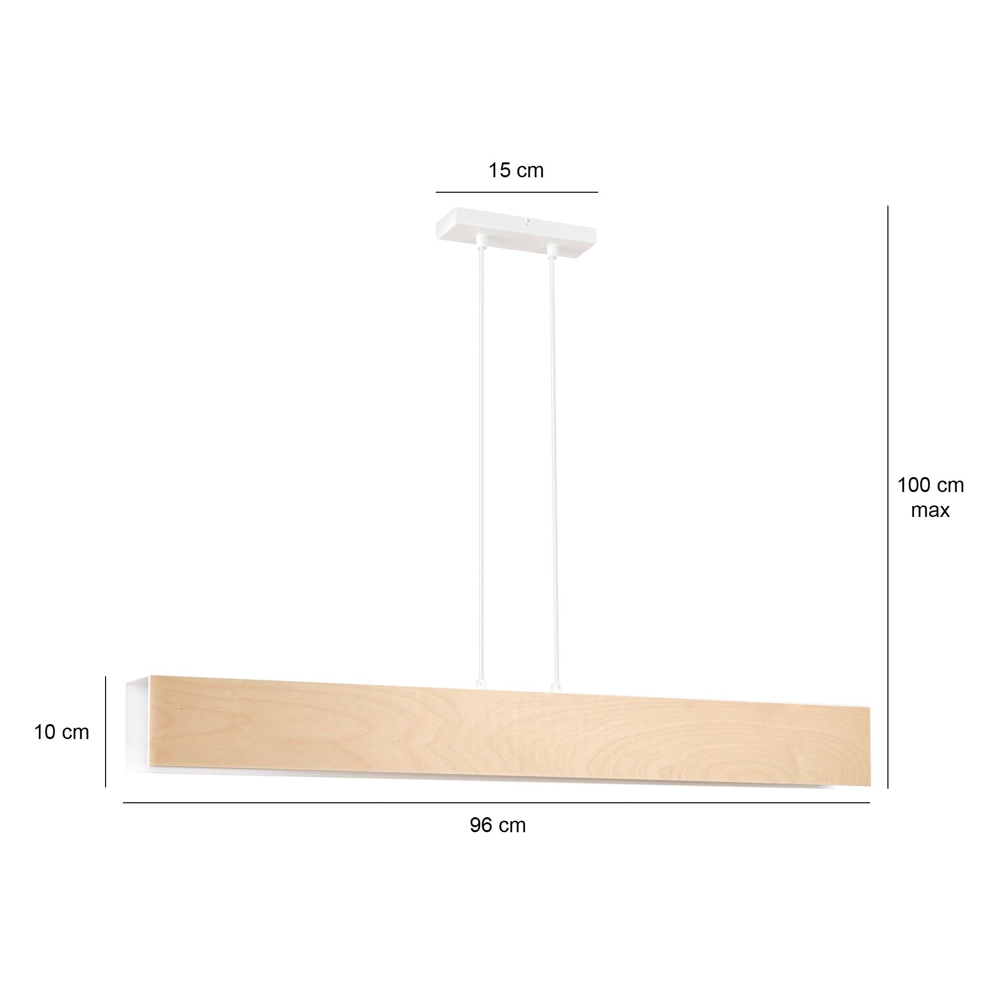 Lampa wisząca CARLO 4 WHITE skandynawska, drewno, biała - LAITICA