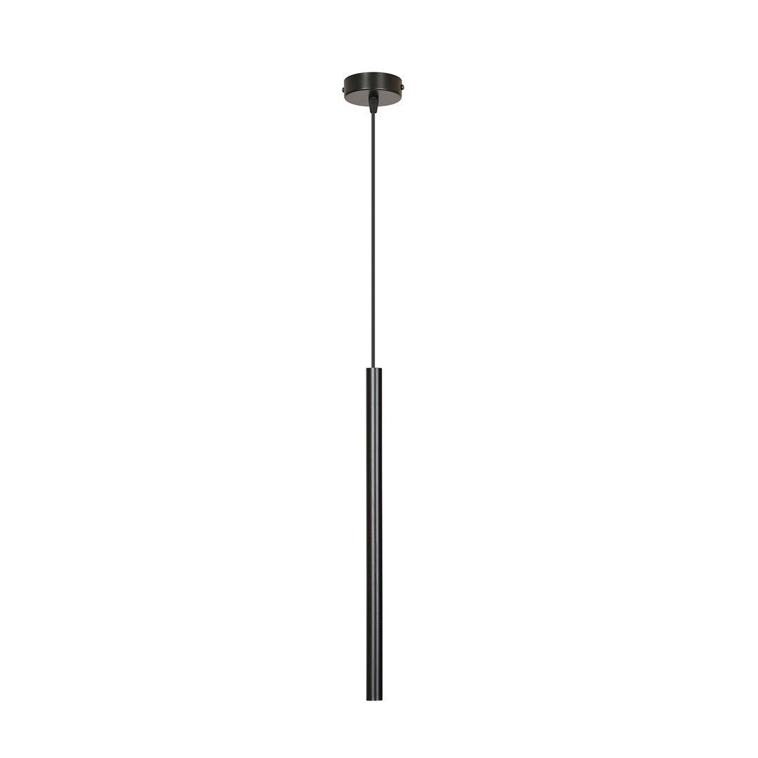 Lampa wisząca czarna SOFIA 1 - punktowa G9 klosz TUBA metalowa REGULOWANA - LAITICA
