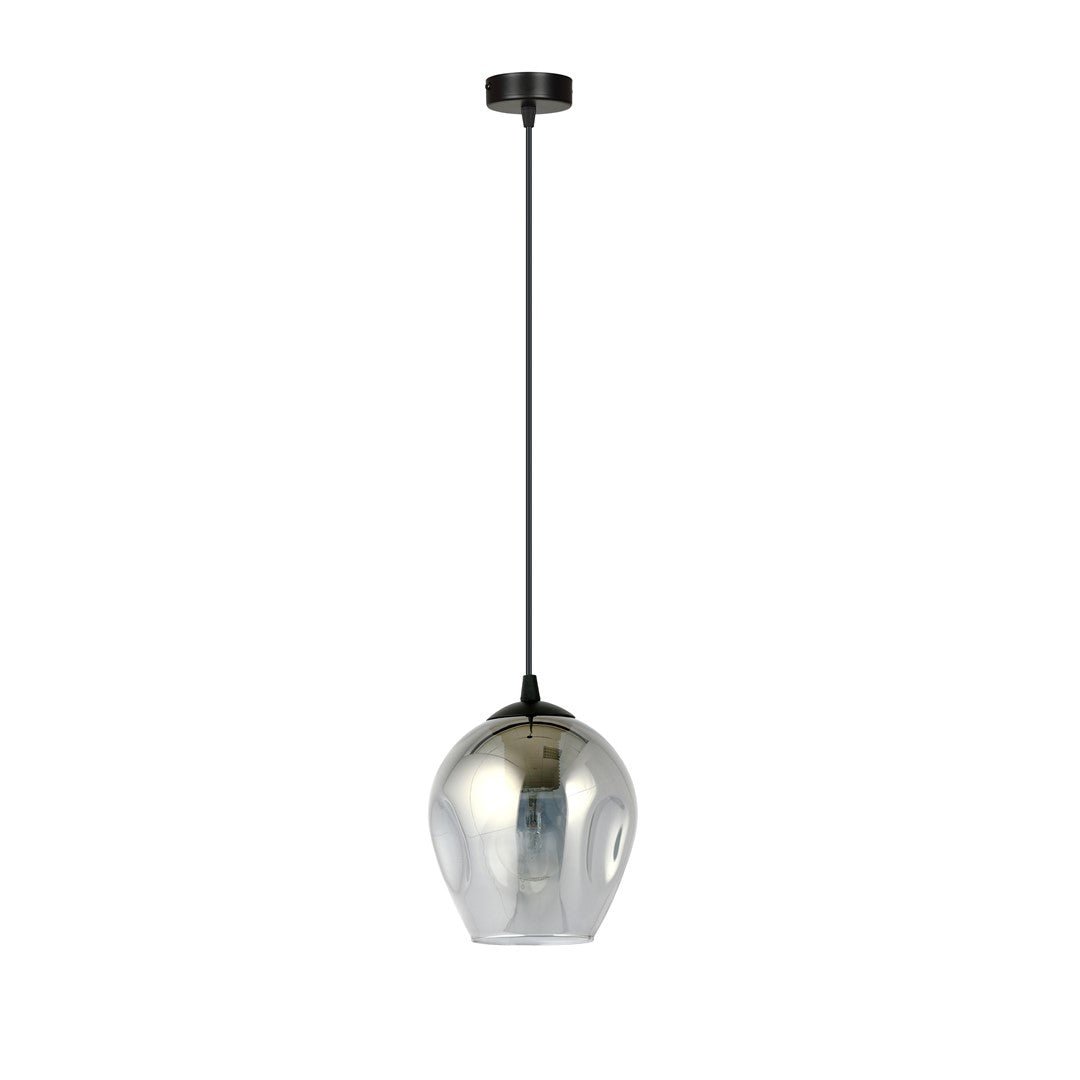 Lampa wisząca ISTAR 1 BL GRAFIT minimalistyczna klosz czarna - LAITICA