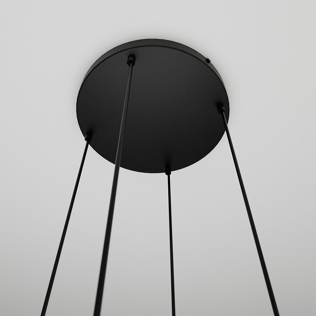 Lampa wisząca ISTAR 4 BL PREMIUM TRANSPARENT klosze, czarna - LAITICA