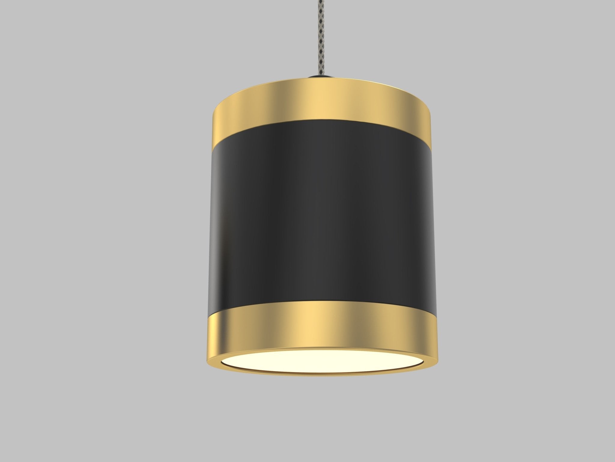 Lampa wisząca LED MALTA 4 klosze barwa ciepła czarno - złota WISZĄCA 34W - LAITICA