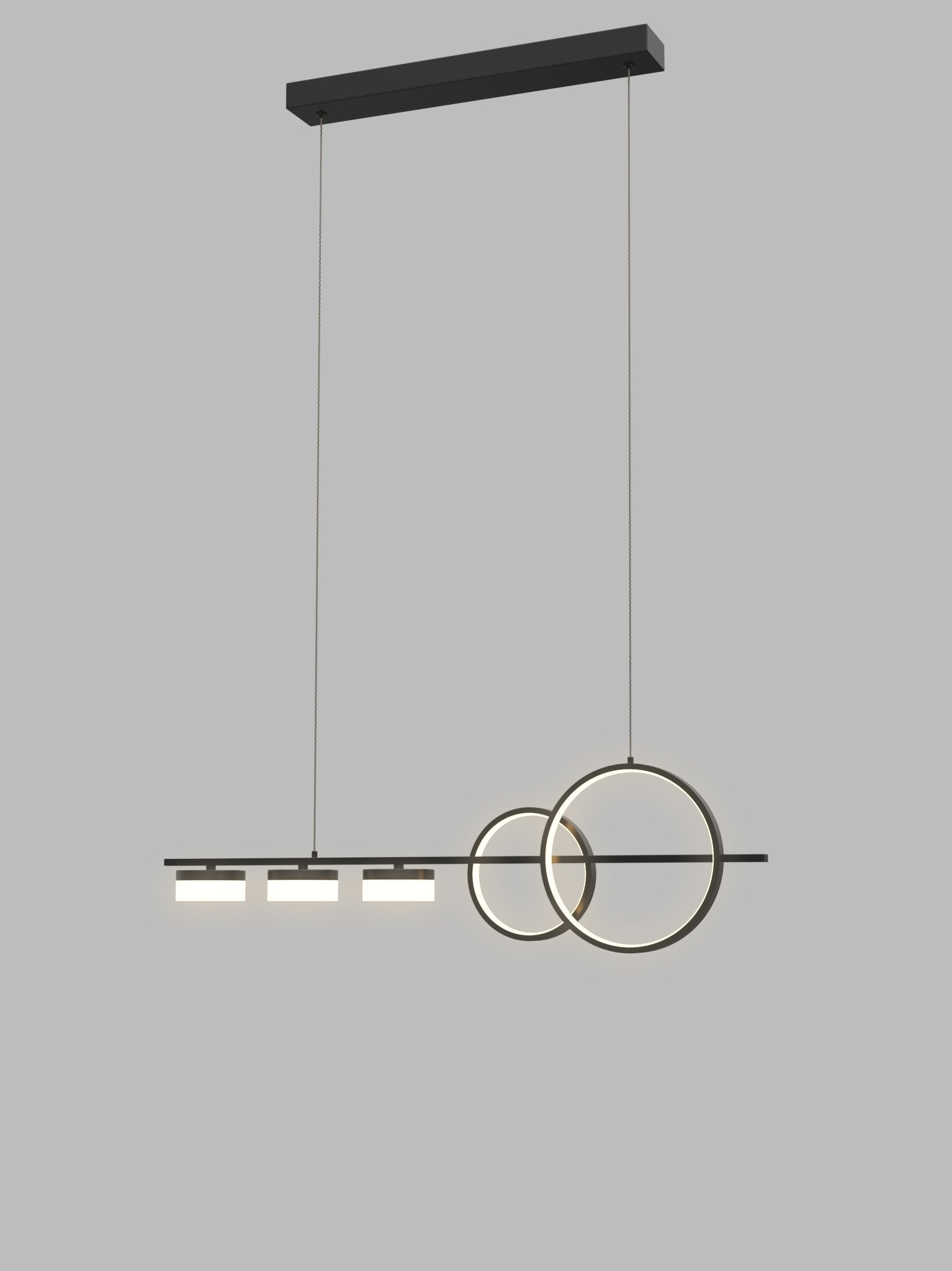 Lampa wisząca LED MALTA nad stół DUŻA 5 punktów światła CZARNY MATOWY 3000K - LAITICA