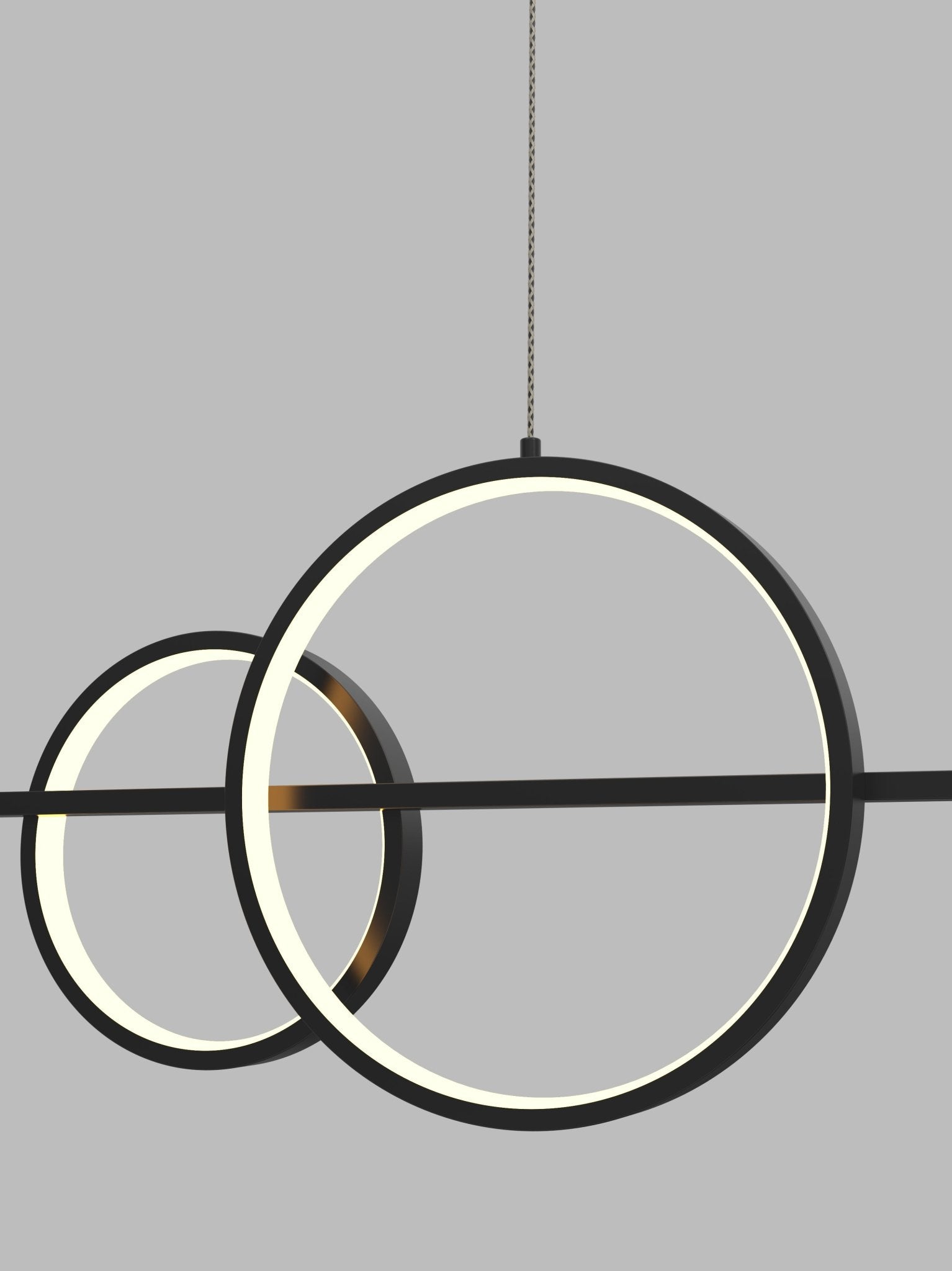 Lampa wisząca LED MALTA nad stół DUŻA 5 punktów światła CZARNY MATOWY 3000K - LAITICA