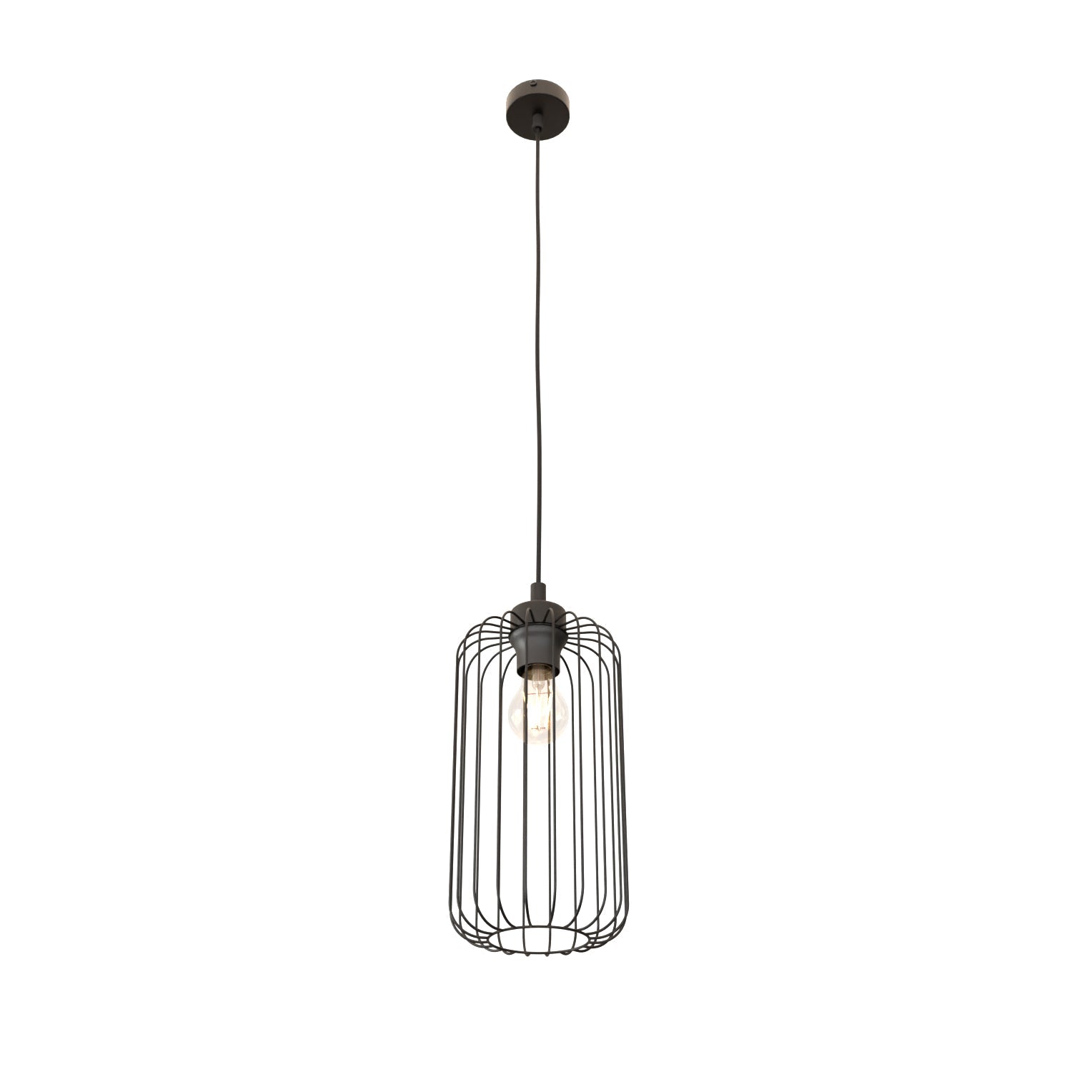 Lampa wisząca LIMA 1 - punktowa E27 Industrialna Czarna Metalowa Loft Zwis - LAITICA