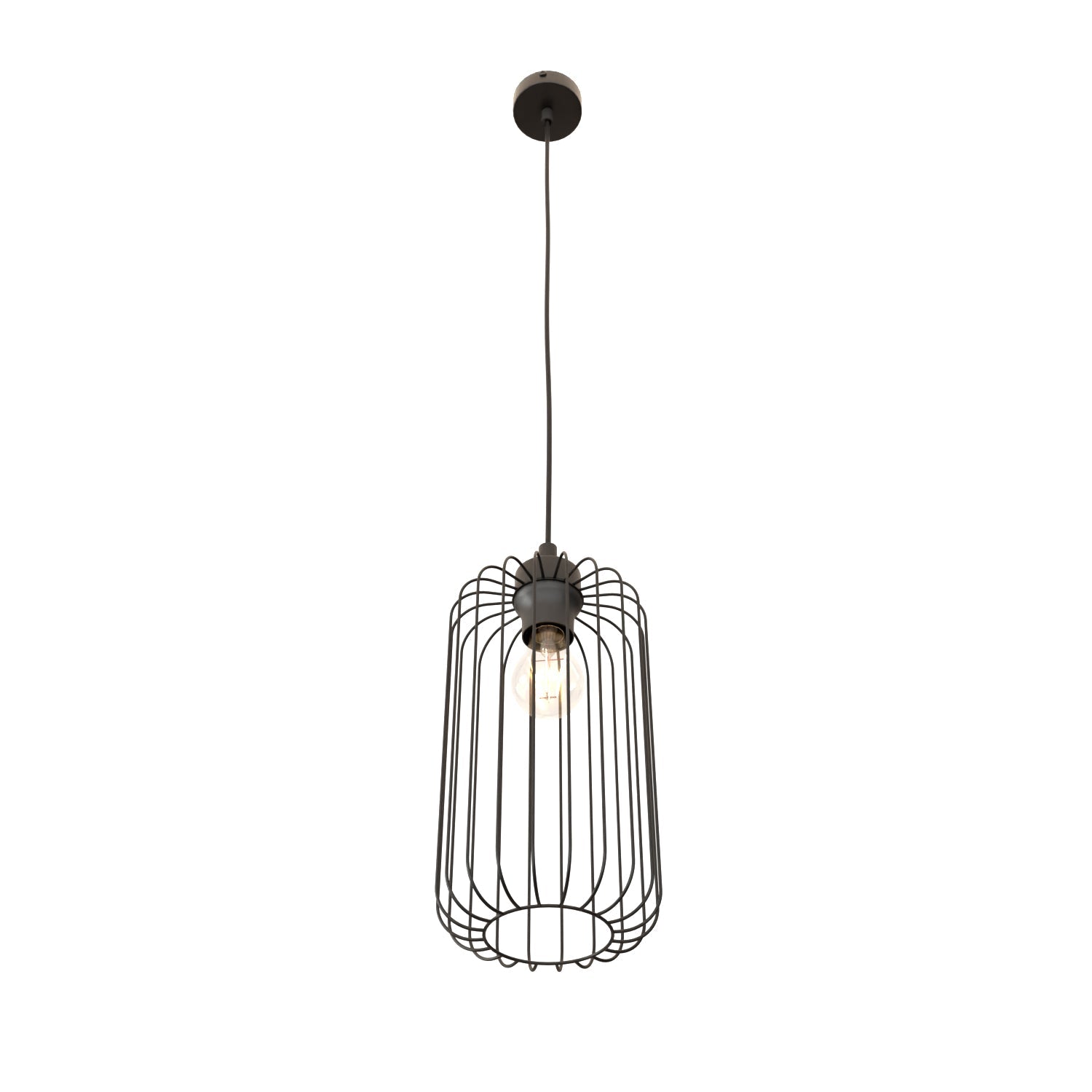 Lampa wisząca LIMA 1 - punktowa E27 Industrialna Czarna Metalowa Loft Zwis - LAITICA