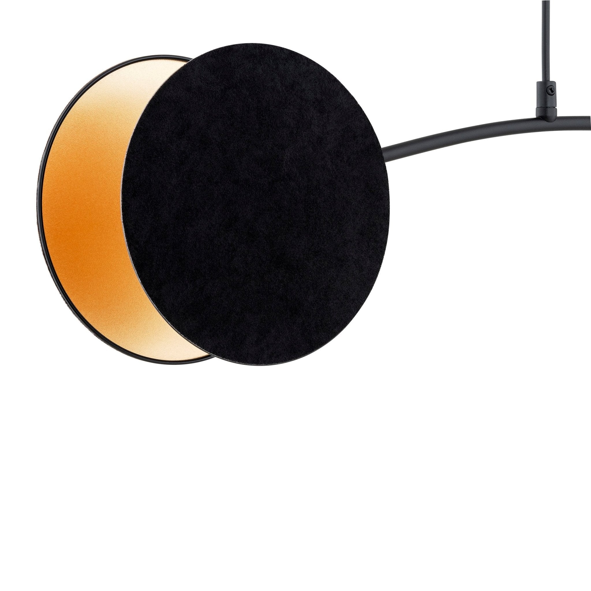 Lampa wisząca NELI czarno złota 2 punkty światła ZWIS sufitowa E27 - LAITICA
