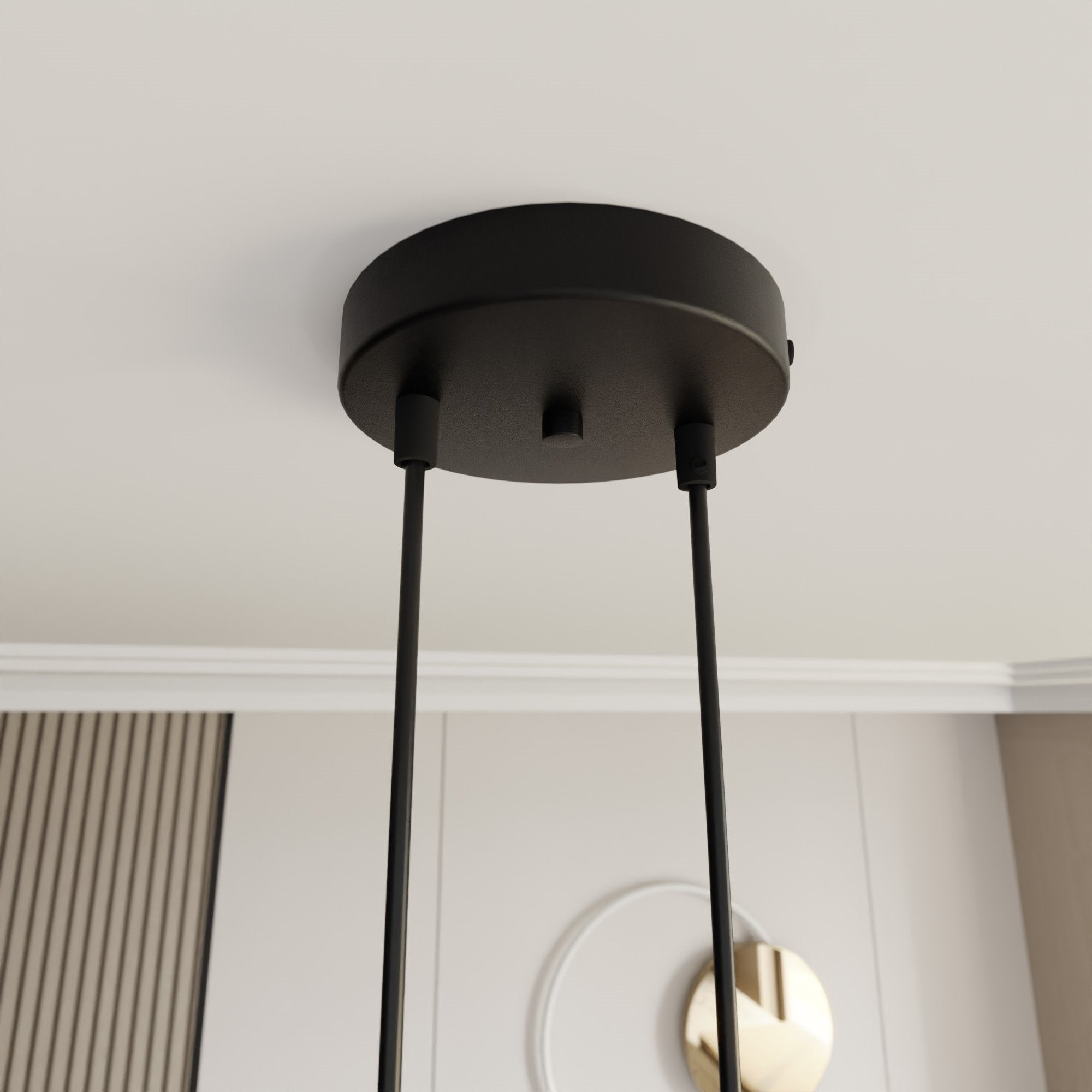 Lampa wisząca NELI czarno złota 2 punkty światła ZWIS sufitowa E27 - LAITICA