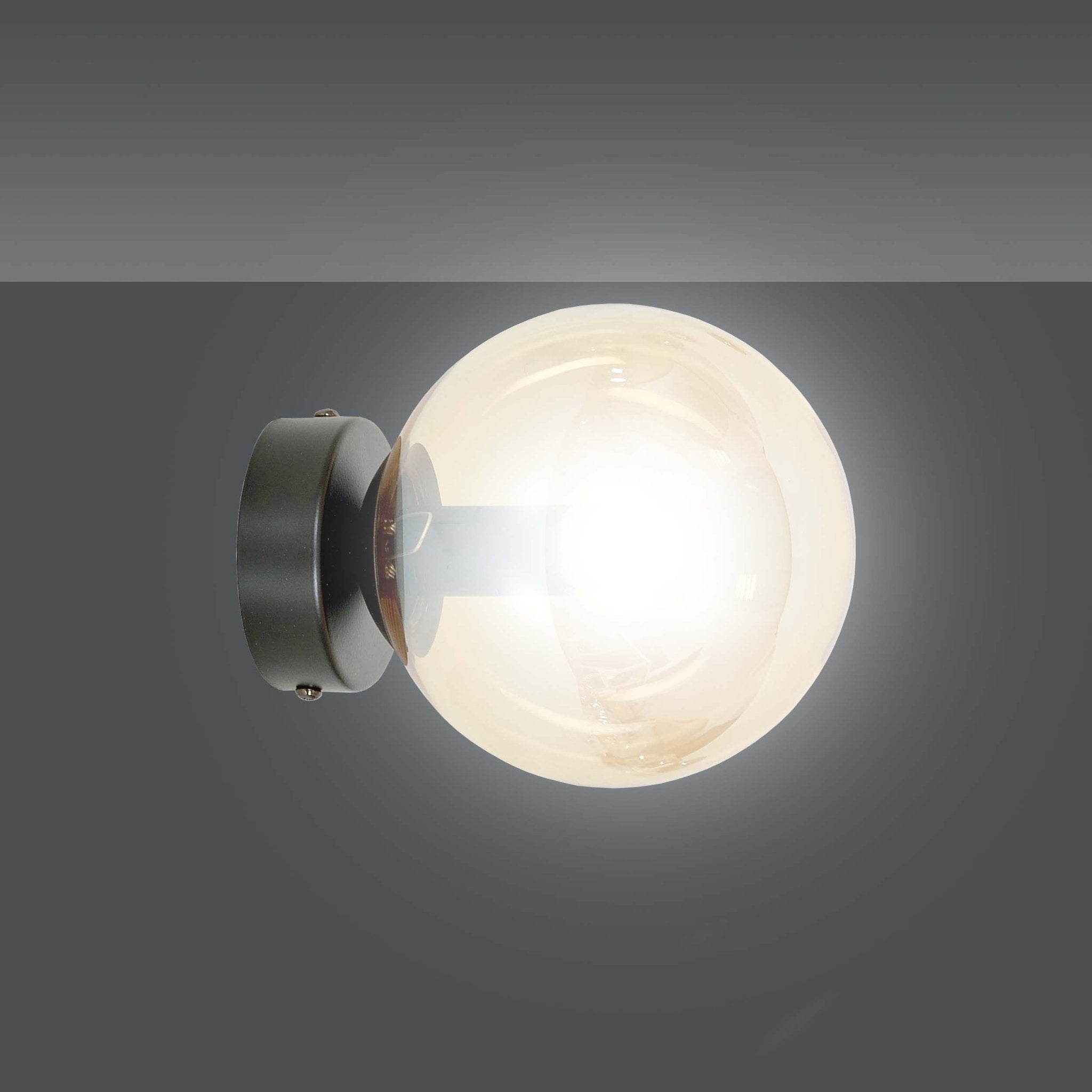 Lampa wisząca NICEA klosz MIODOWY 1xE14 nowoczesny kinkiet czarny - LAITICA
