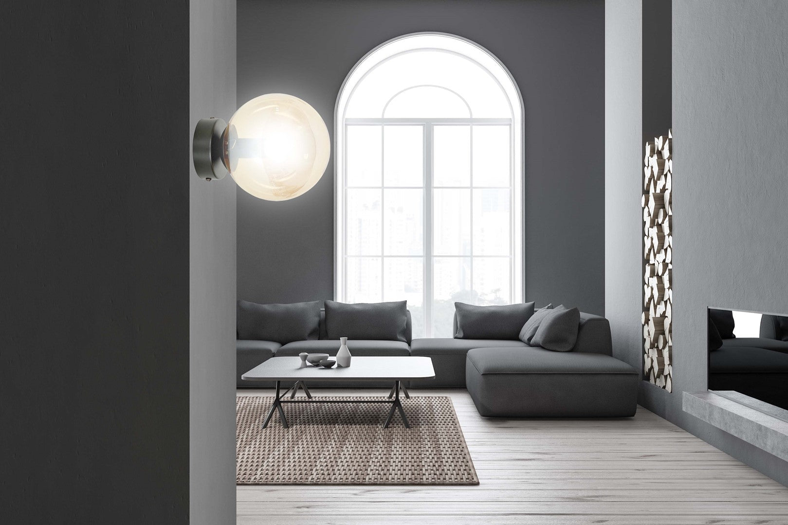 Lampa wisząca NICEA klosz MIODOWY 1xE14 nowoczesny kinkiet czarny - LAITICA