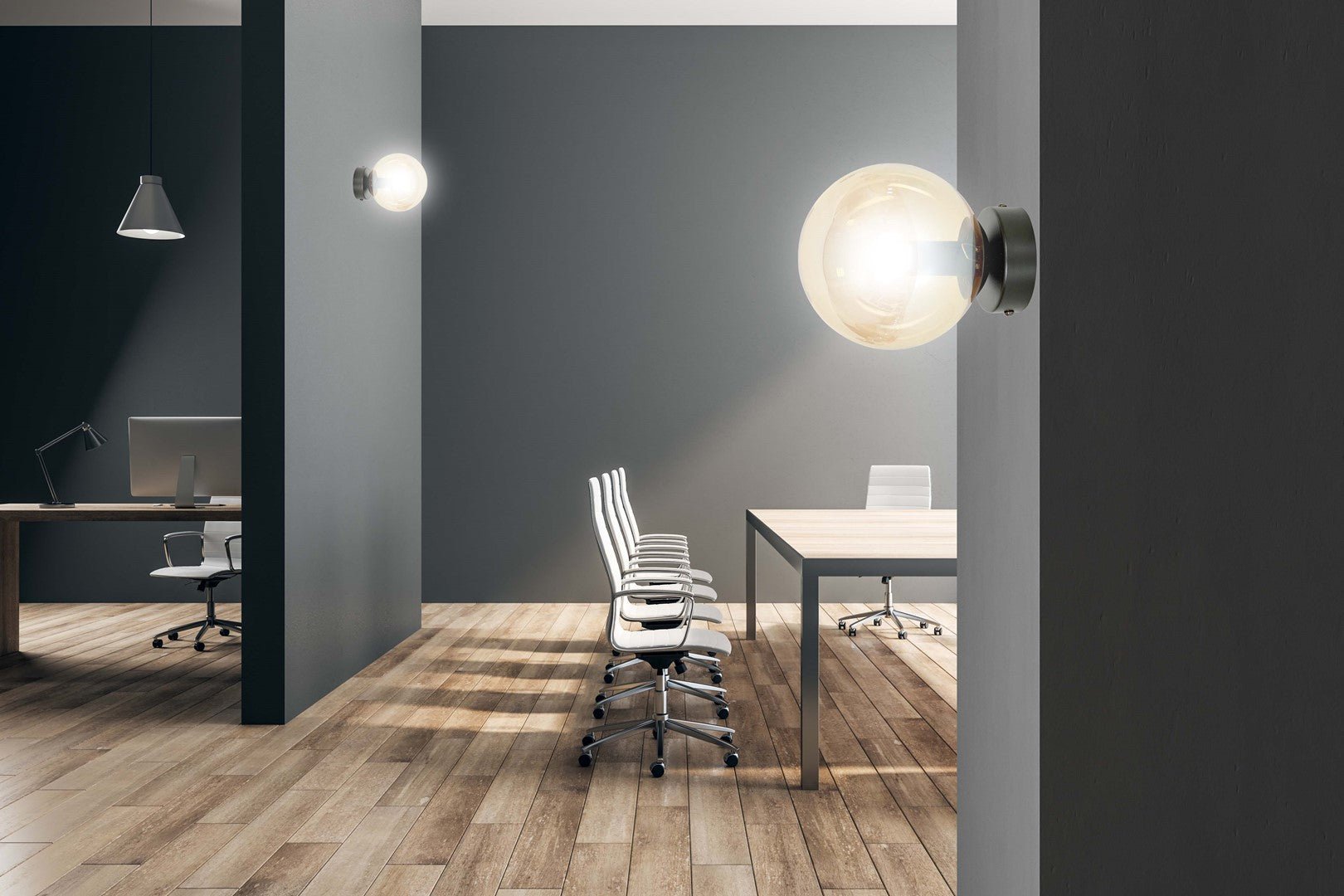 Lampa wisząca NICEA klosz MIODOWY 1xE14 nowoczesny kinkiet czarny - LAITICA