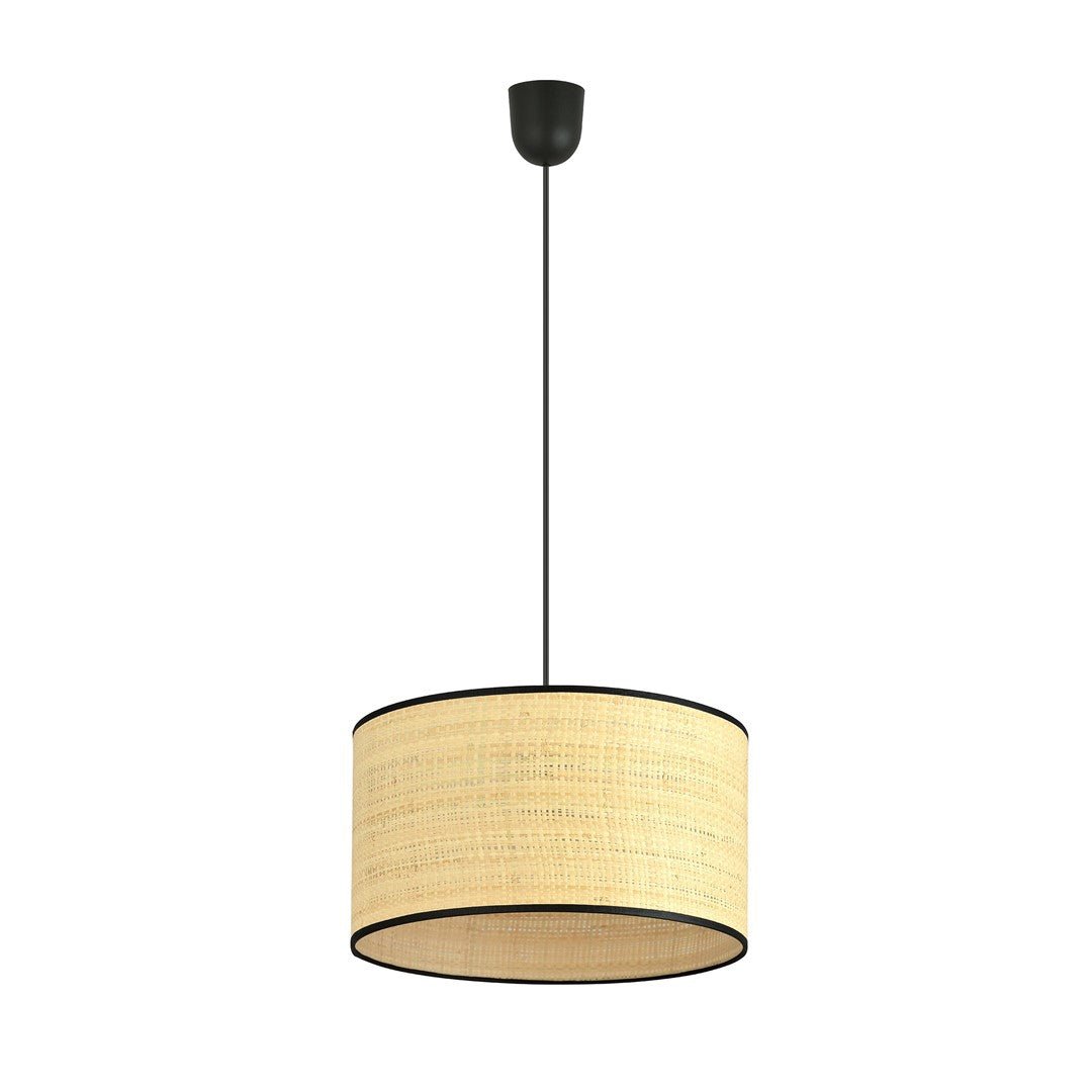 Lampa wisząca OLIMPIA rattanowa 1xE27 okrągły klosz ODCIENIE BRĄZU - LAITICA