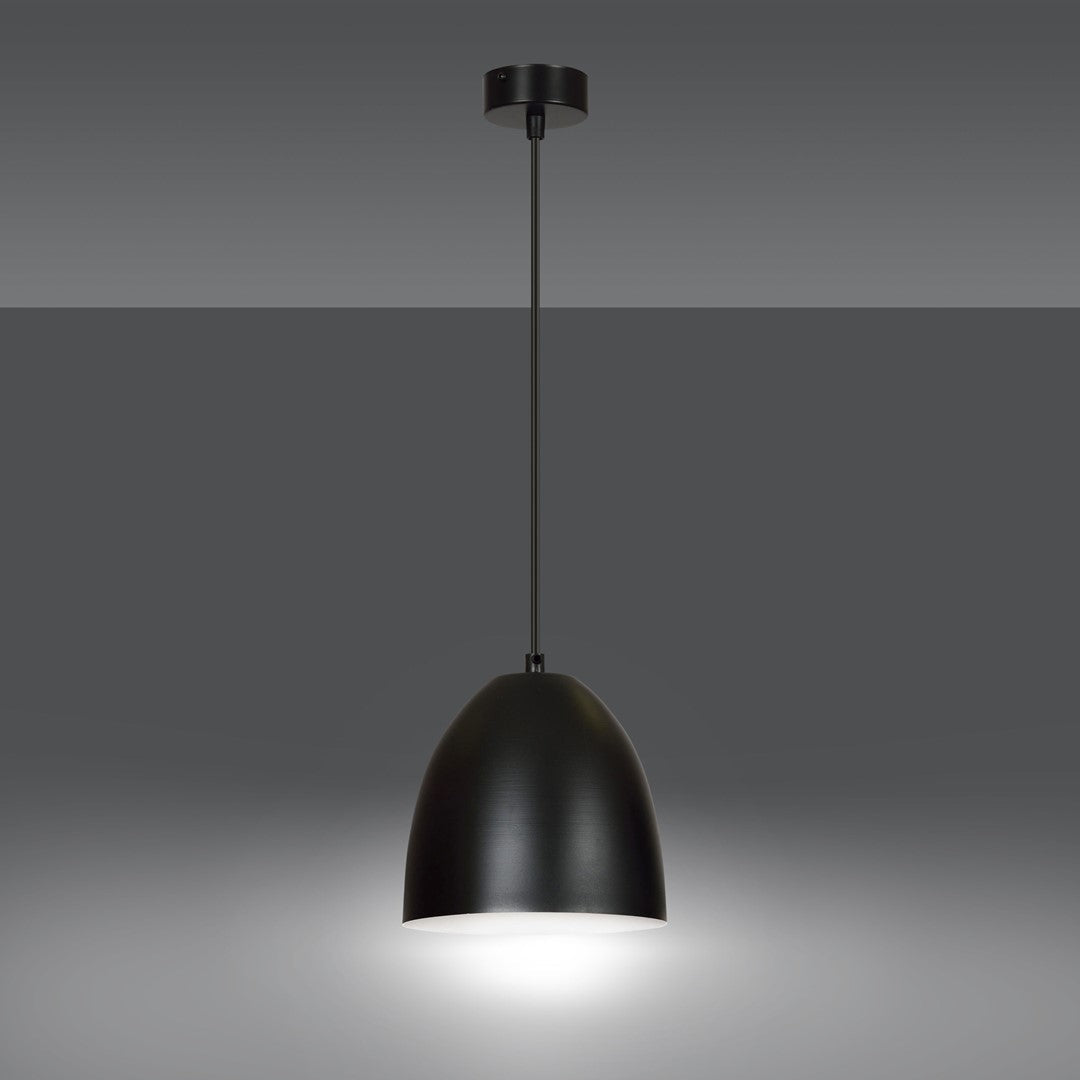 Lampa wisząca SYDNEY czarno - biała NOWOCZESNA 1 - punktowa E27 ZWIS - LAITICA