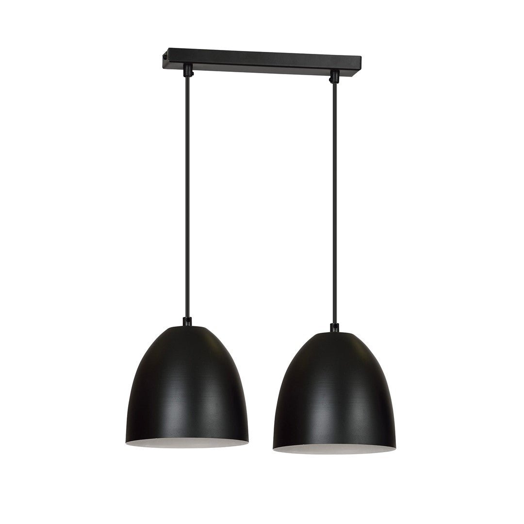 Lampa wisząca SYDNEY czarno - biała NOWOCZESNA 2 punkty światła E27 ZWIS - LAITICA