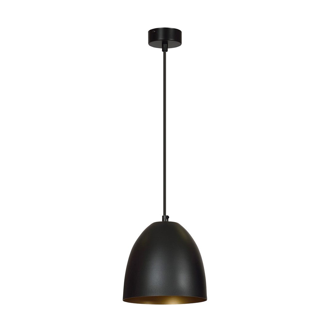 Lampa wisząca SYDNEY czarno - złota NOWOCZESNA 1 - punktowa E27 ZWIS - LAITICA