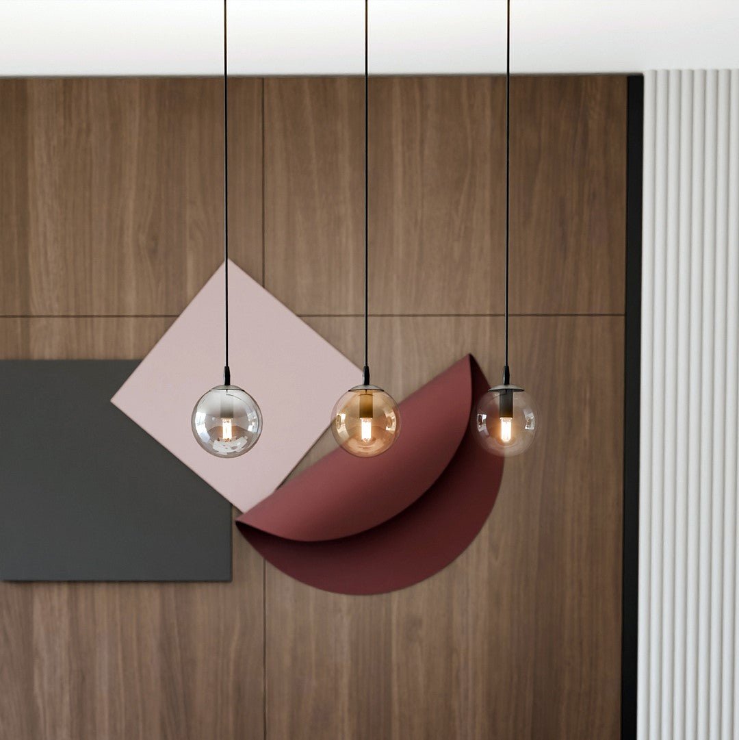 Lampa wisząca VEGAS 3 punkty światła E14 REGULOWANA klosz 3 kolory - LAITICA