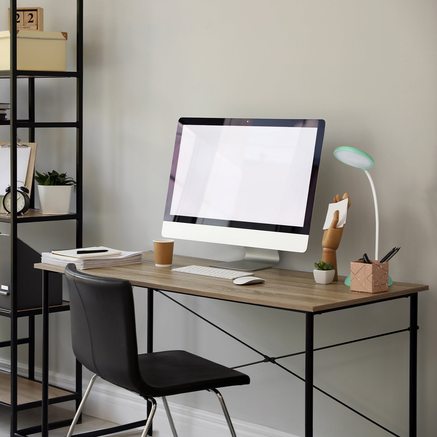 Lampka biurkowa 5W LED MIĘTOWA Przenośna USB Regulacja Barw Bezprzewodowa - LAITICA