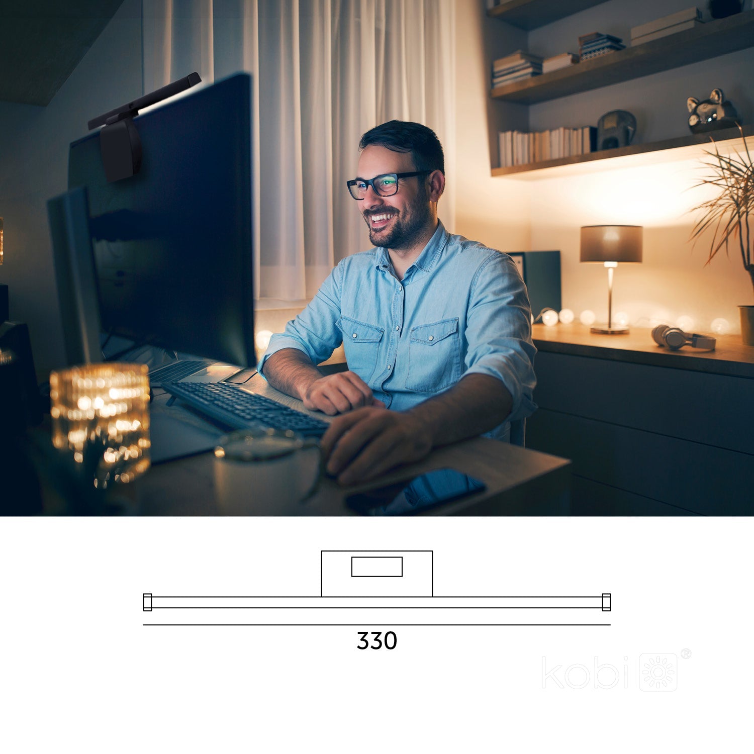 Lampka LED Na Monitor 5W Regulowana Zasilanie USB - A Oświetlenie Ekranu - LAITICA