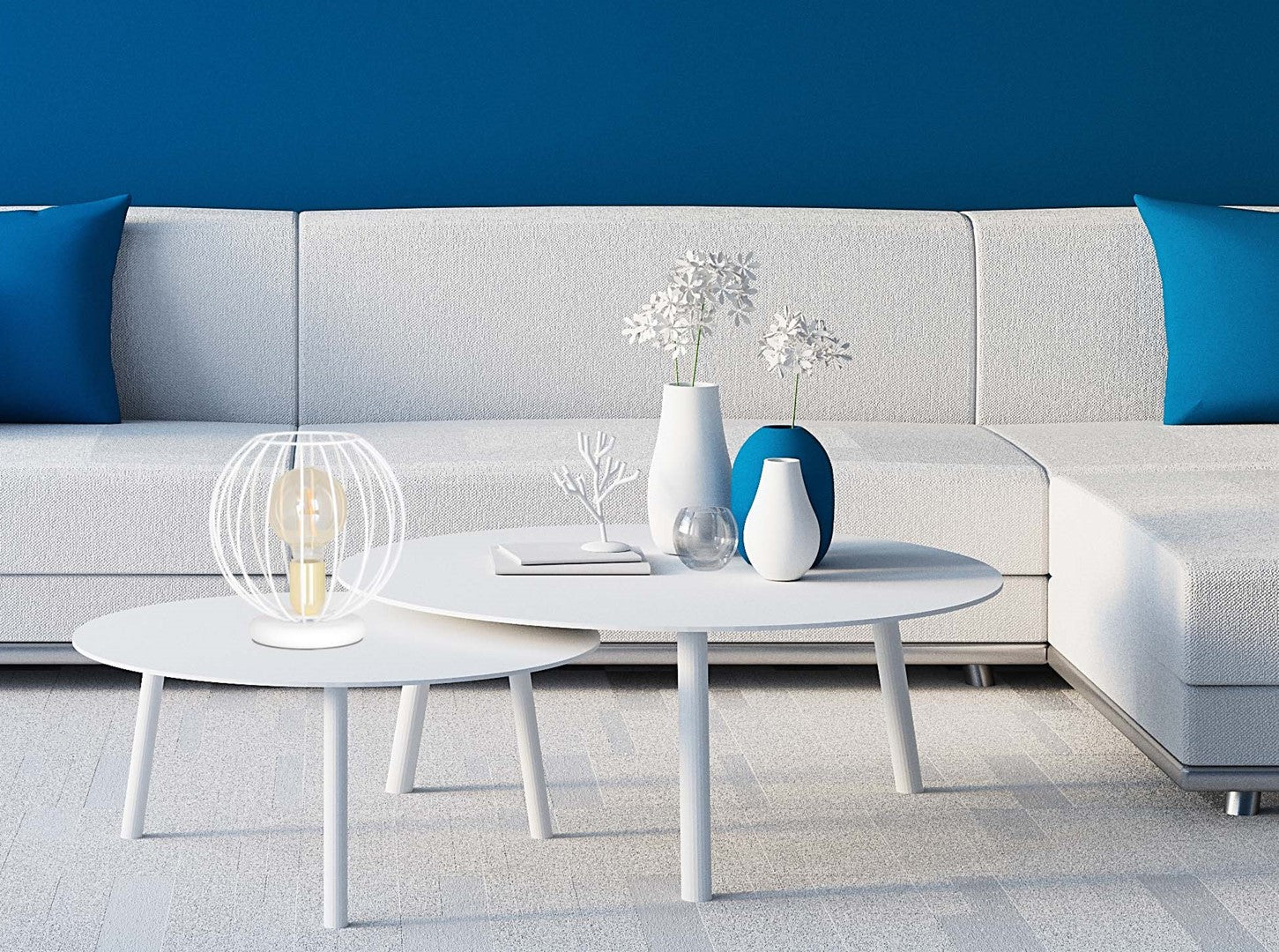 Lampka nocna ALBIO LN1 WHITE nowoczesna loft biało/złota - LAITICA