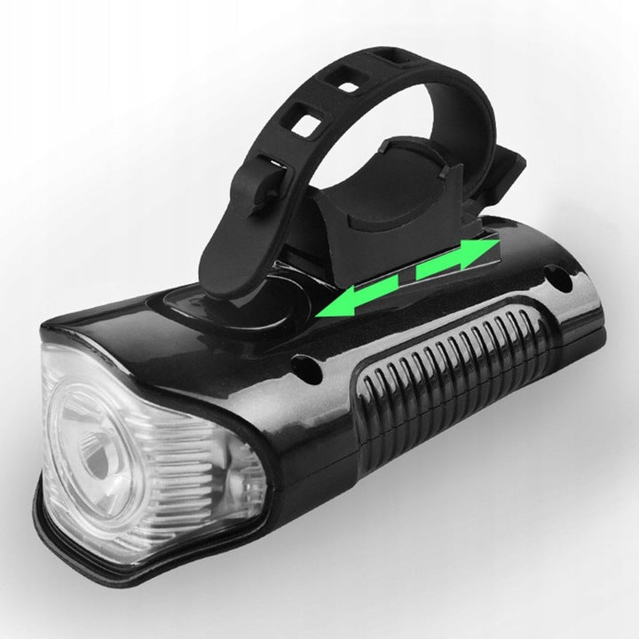 Lampka ROWEROWA Na Kierownicę LED LICZNIK PRZÓD + TYŁ Zestaw Klakson Mocna - LAITICA