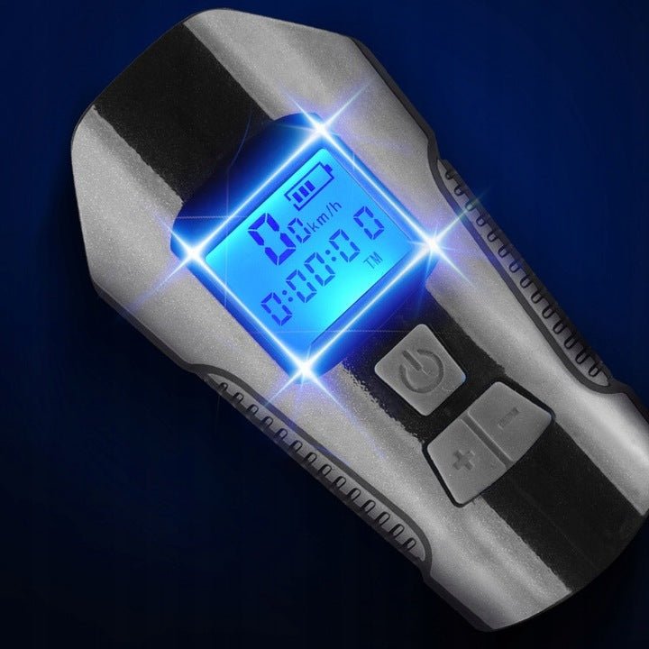 Lampka ROWEROWA Na Kierownicę LED LICZNIK PRZÓD + TYŁ Zestaw Klakson Mocna - LAITICA