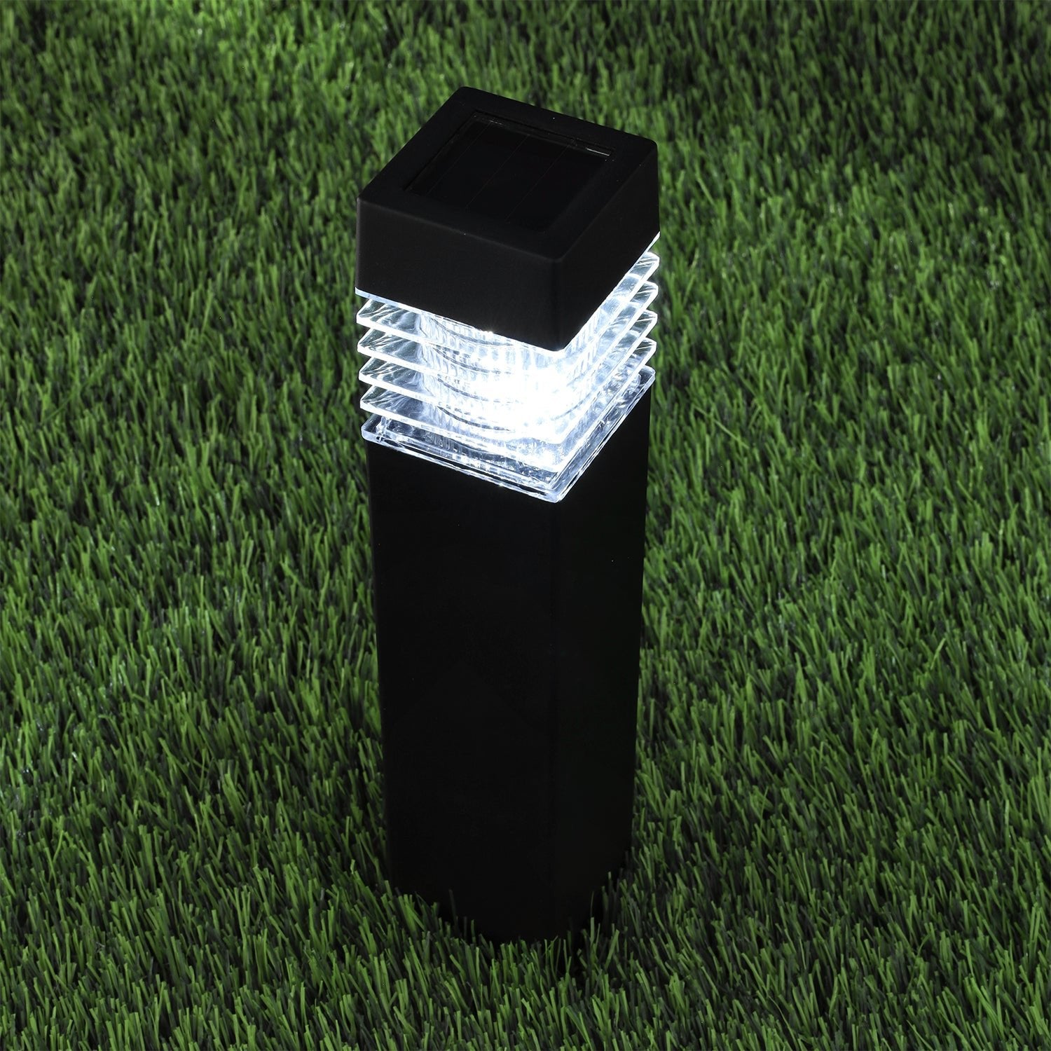 Lampy Solarne Ogrodowe LED Wbijane – Słupek Kwadratowy 4000K - Zestaw 4szt - LAITICA