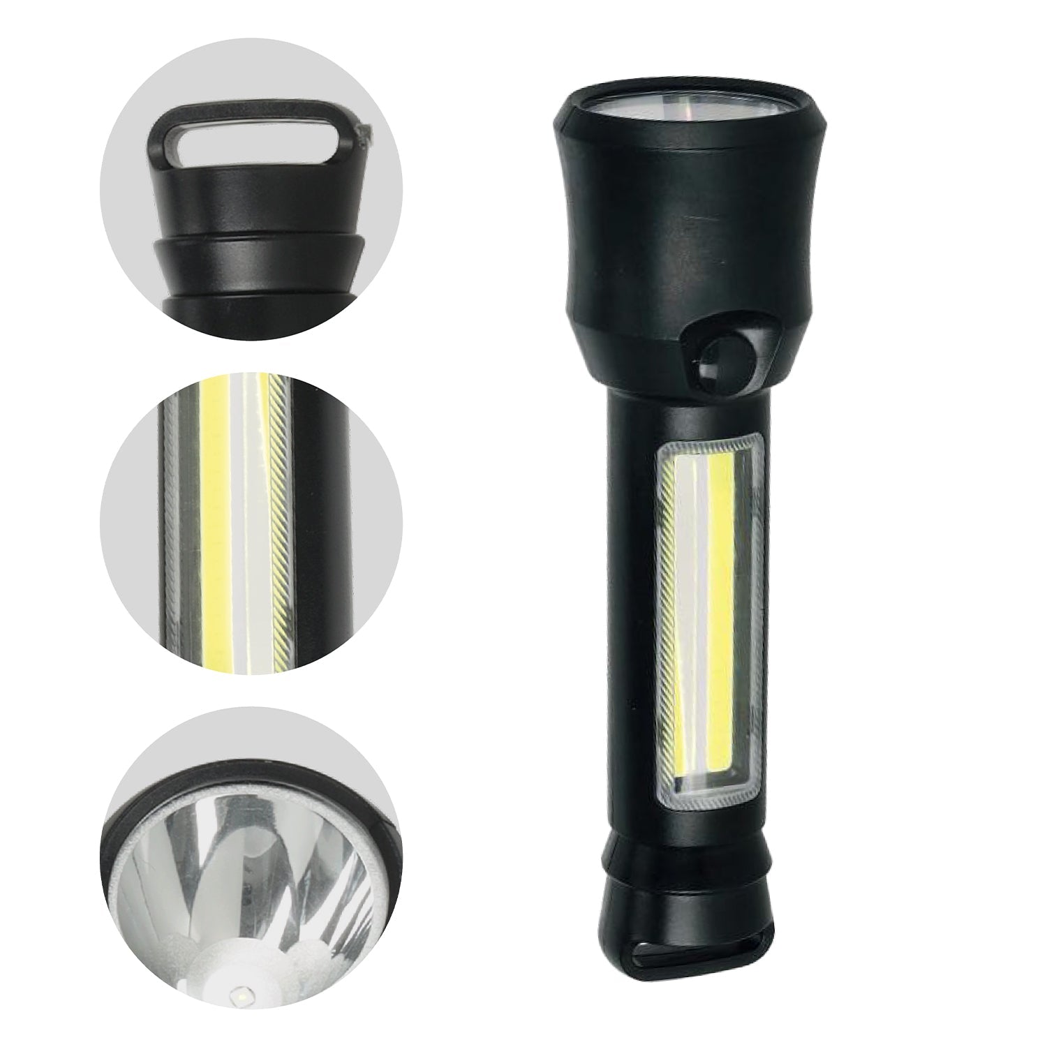 Latarka LED Robocza Warsztatowa Akumulator 500mAh USB - C 4 Tryby z Hakiem - LAITICA