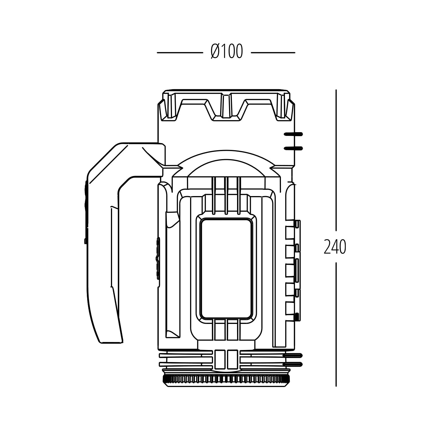 Latarka LED wielofunkcyjna 500lm USB - C akumulatorowa 2 źródła światła ze skrzynką narzędziową - LAITICA