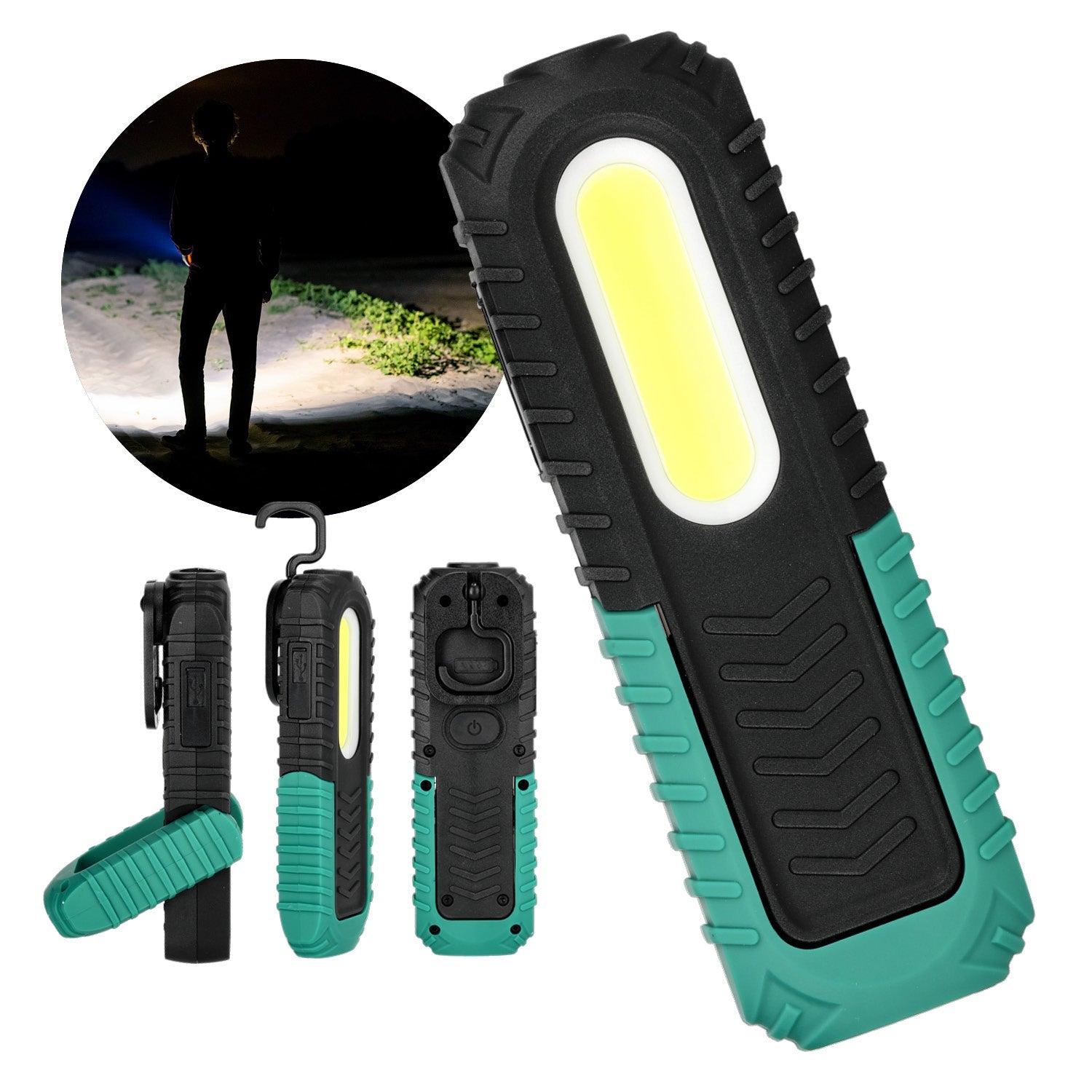 Latarka Ledowa 5W WIELOFUNKCYJNA lampka kieszonkowa BARWA ZIMNA USB - C - LAITICA