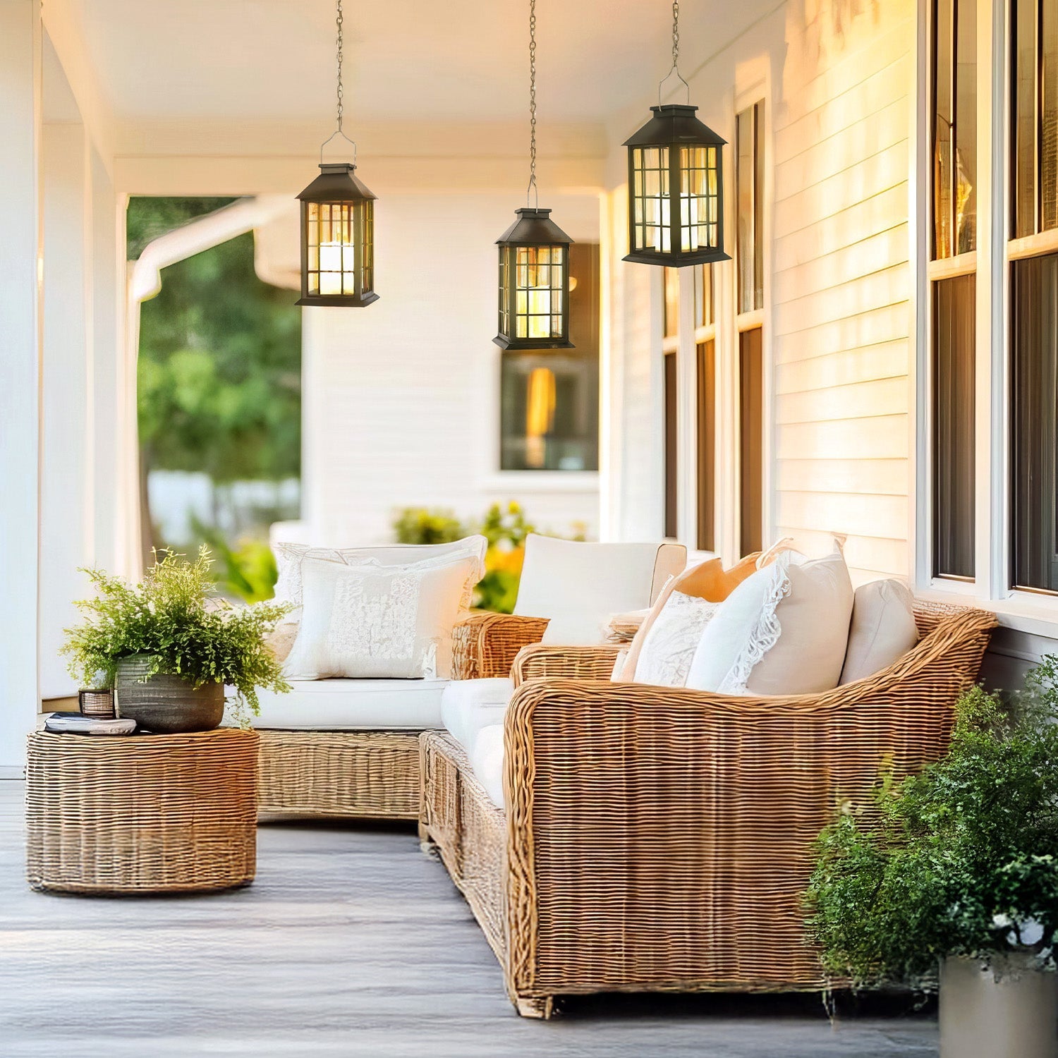 Latarnia Solarna LED Lampion CZARNY Lampa Ogrodowa 2700K Ozdobna Latarenka - LAITICA