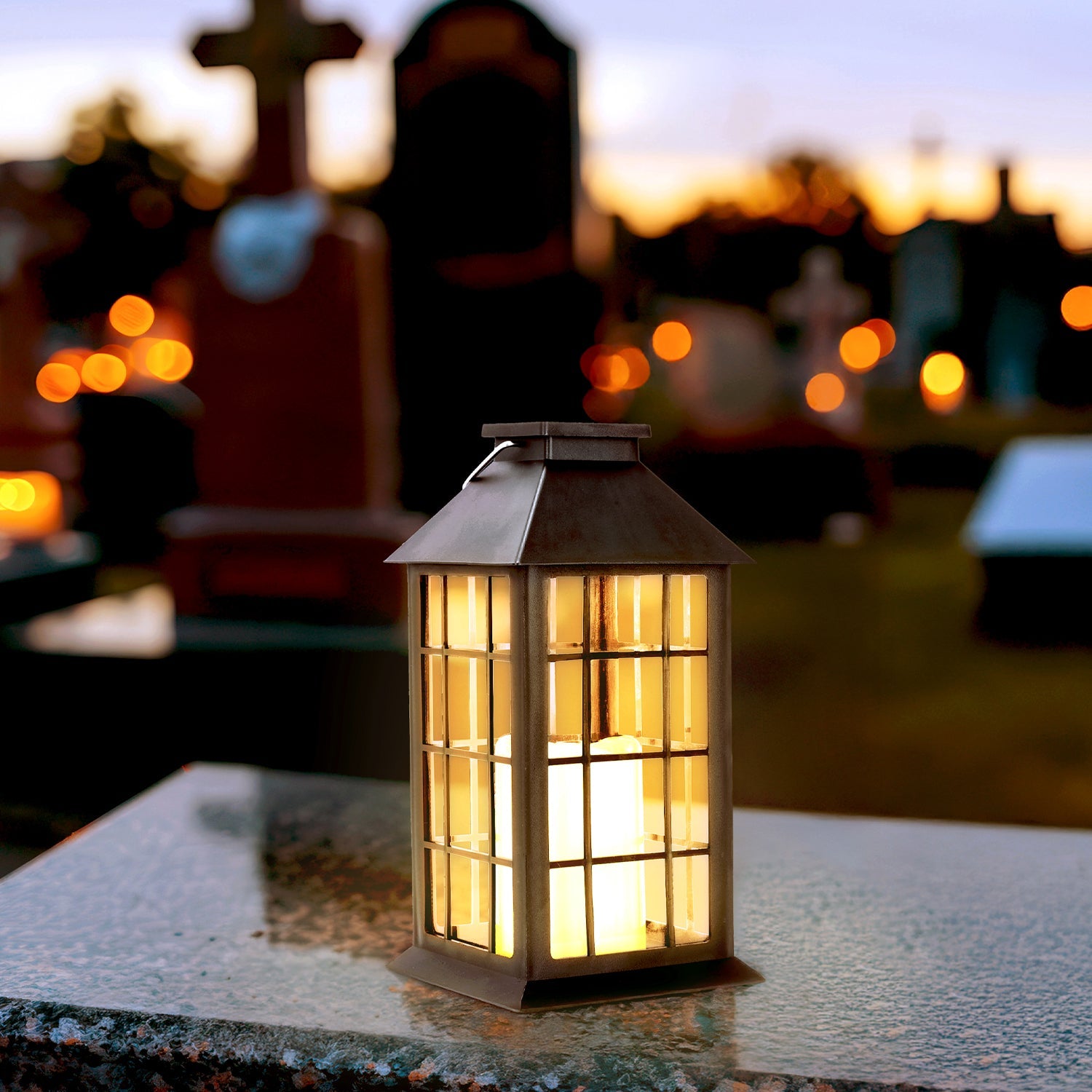 Latarnia Solarna LED Lampion CZARNY Lampa Ogrodowa 2700K Ozdobna Latarenka - LAITICA