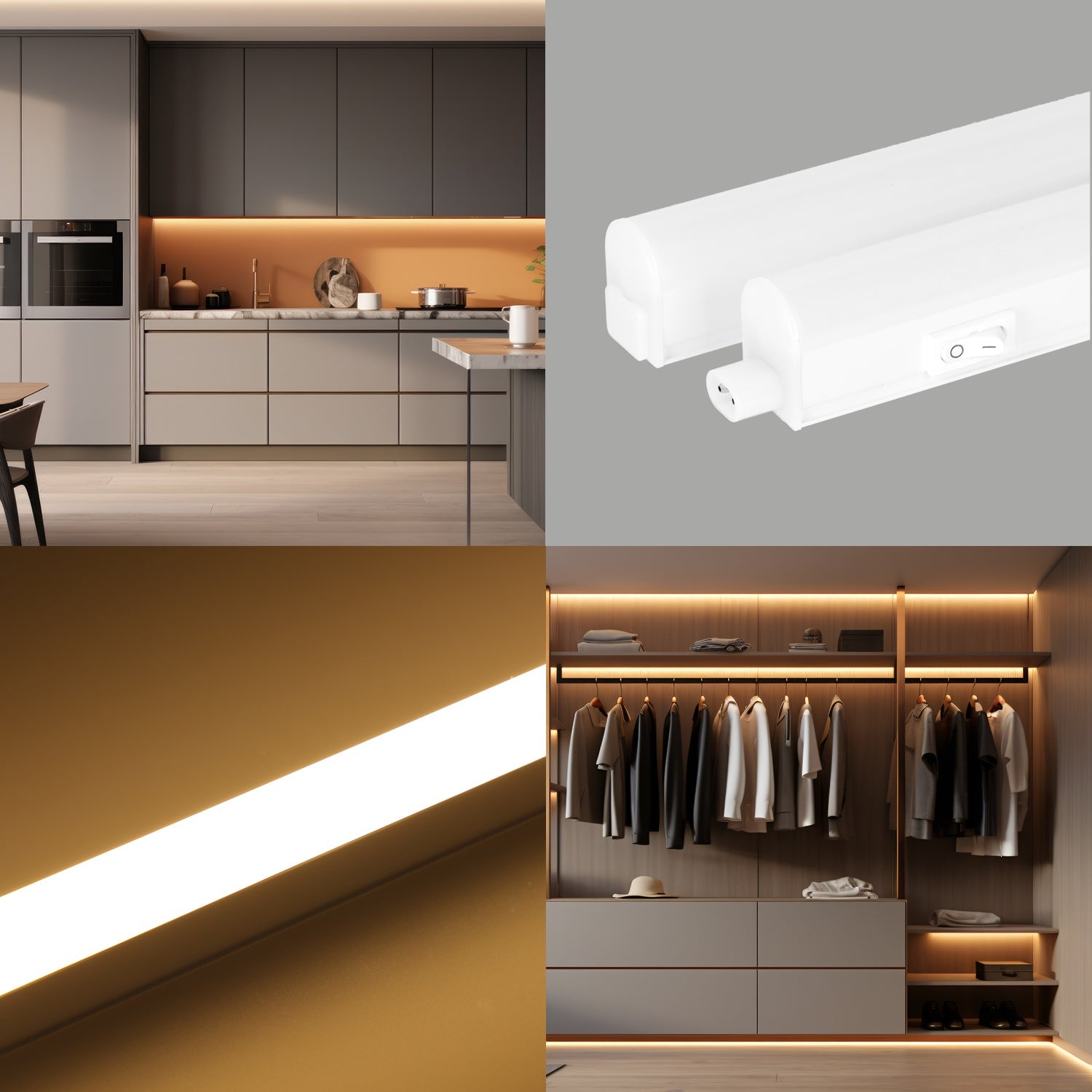 Listwa meblowa 30cm LED LEDI 4W pod szafkę oprawa meblowa 4000K + przewód - LAITICA