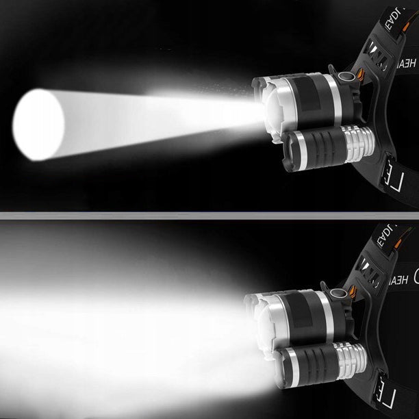 Mocna LATARKA czołowa 3x LED CREE XM - L T6 czołówka - LAITICA
