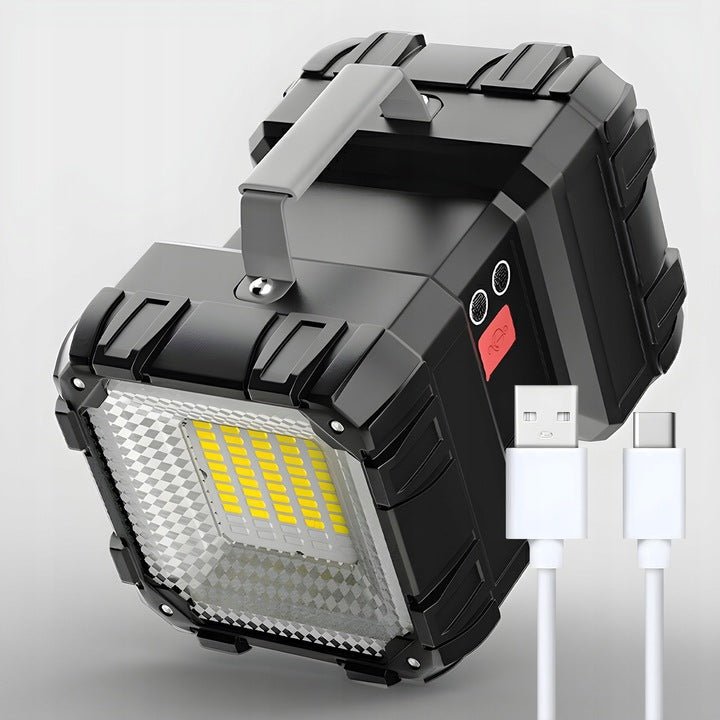 Mocna LATARKA LED akumlatorowa szperacz dwustronna POWERBANK Biwakowa CREE - LAITICA