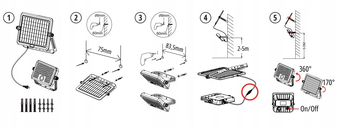 Naświetlacz LED Solarny 30W z Czujnikiem Ruchu Halogen na Pilota PREMIUM - LAITICA