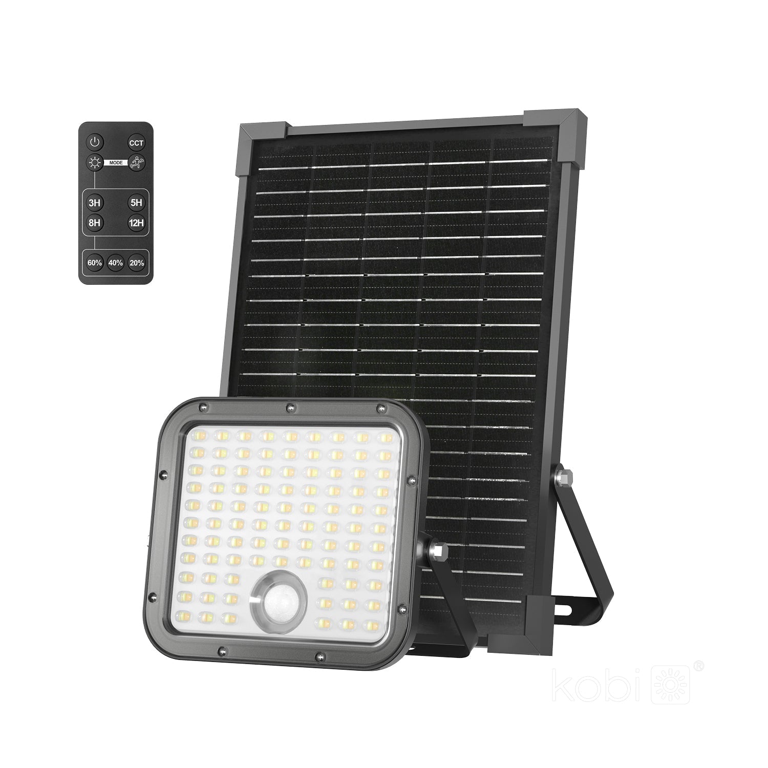 Naświetlacz Solarny LED 30W CZUJNIK RUCHU z pilotem Regulacja Barwy PREMIUM - LAITICA
