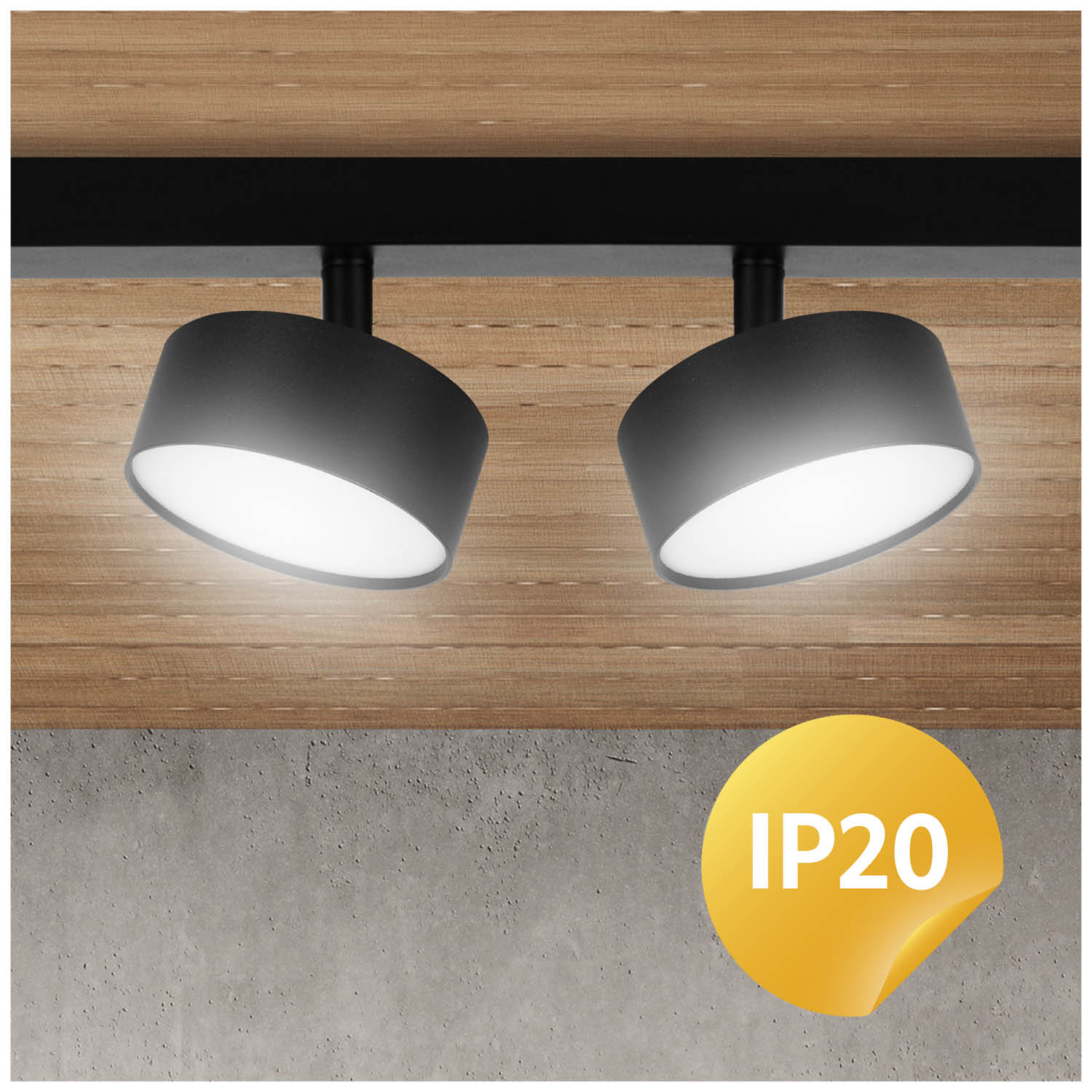 Nowoczesna lampa sufitowa natynkowa 4x GX53 czarna - LAITICA