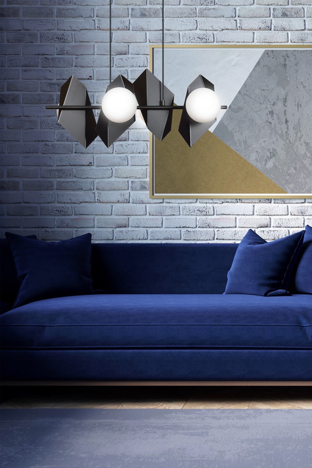 Nowoczesna lampa wisząca SYDNEY CZARNA 4 - punktowa E14 okrągły biały klosz - LAITICA