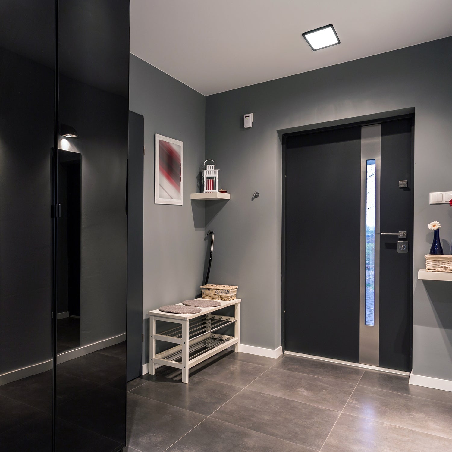 Nowoczesny plafon LED 18W kwadratowy IP54 – 3 barwy światła | Elegancka oprawa sufitowa do łazienki, kuchni i biura - LAITICA