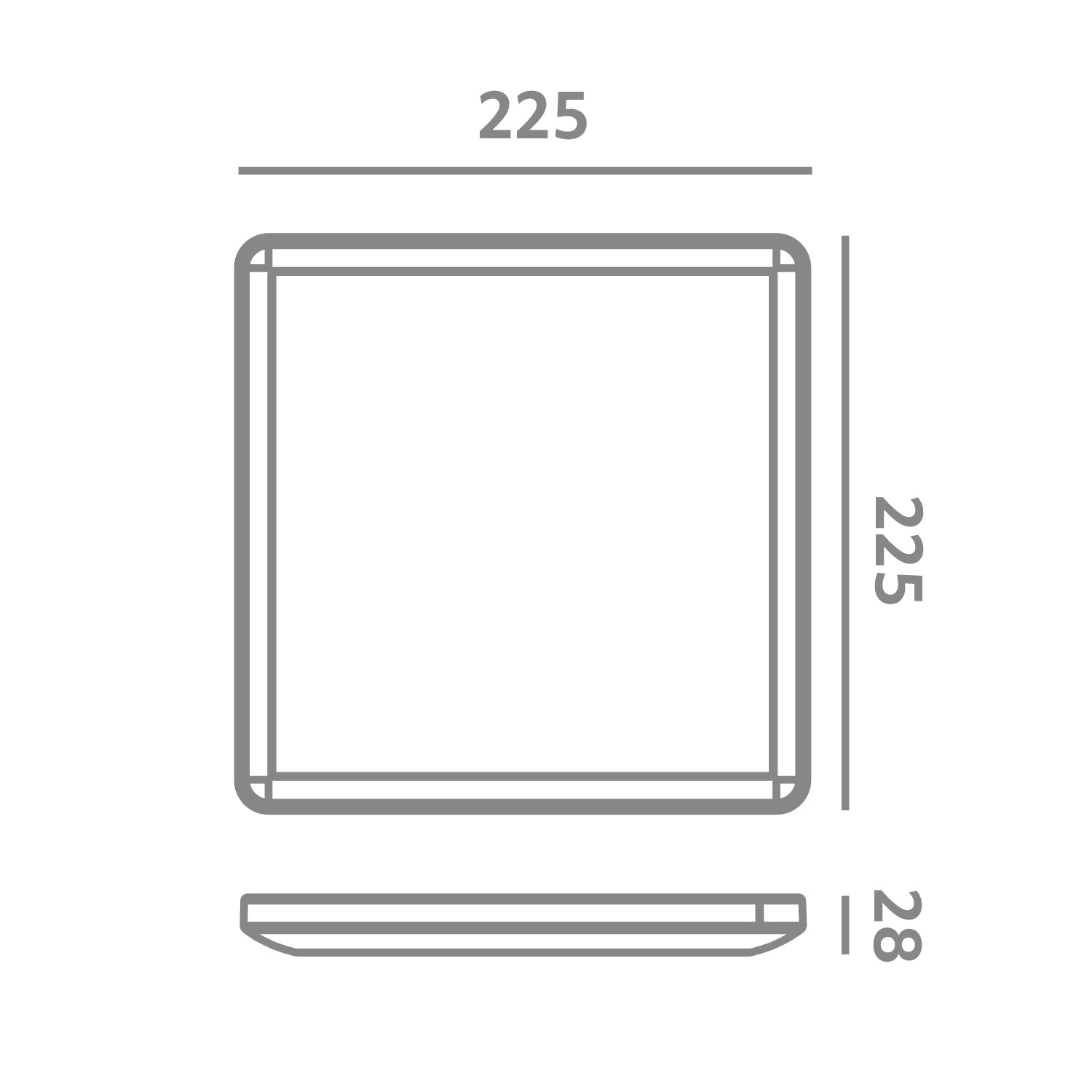 Nowoczesny plafon LED 18W kwadratowy sufitowy 3 barwy światła IP54 - LAITICA