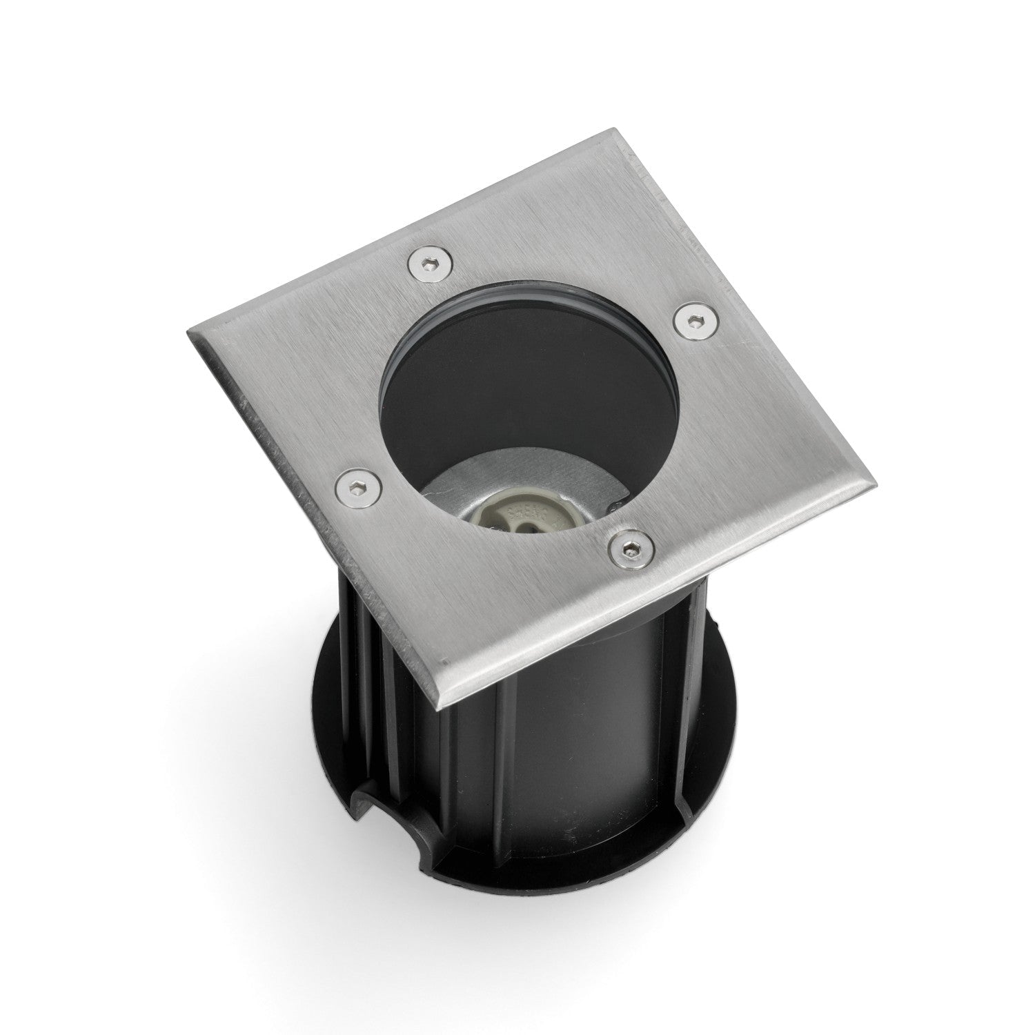 Oprawa dogruntowa HELIA kwadratowa GU10 CHROM wodoodporna lampa najazdowa - LAITICA