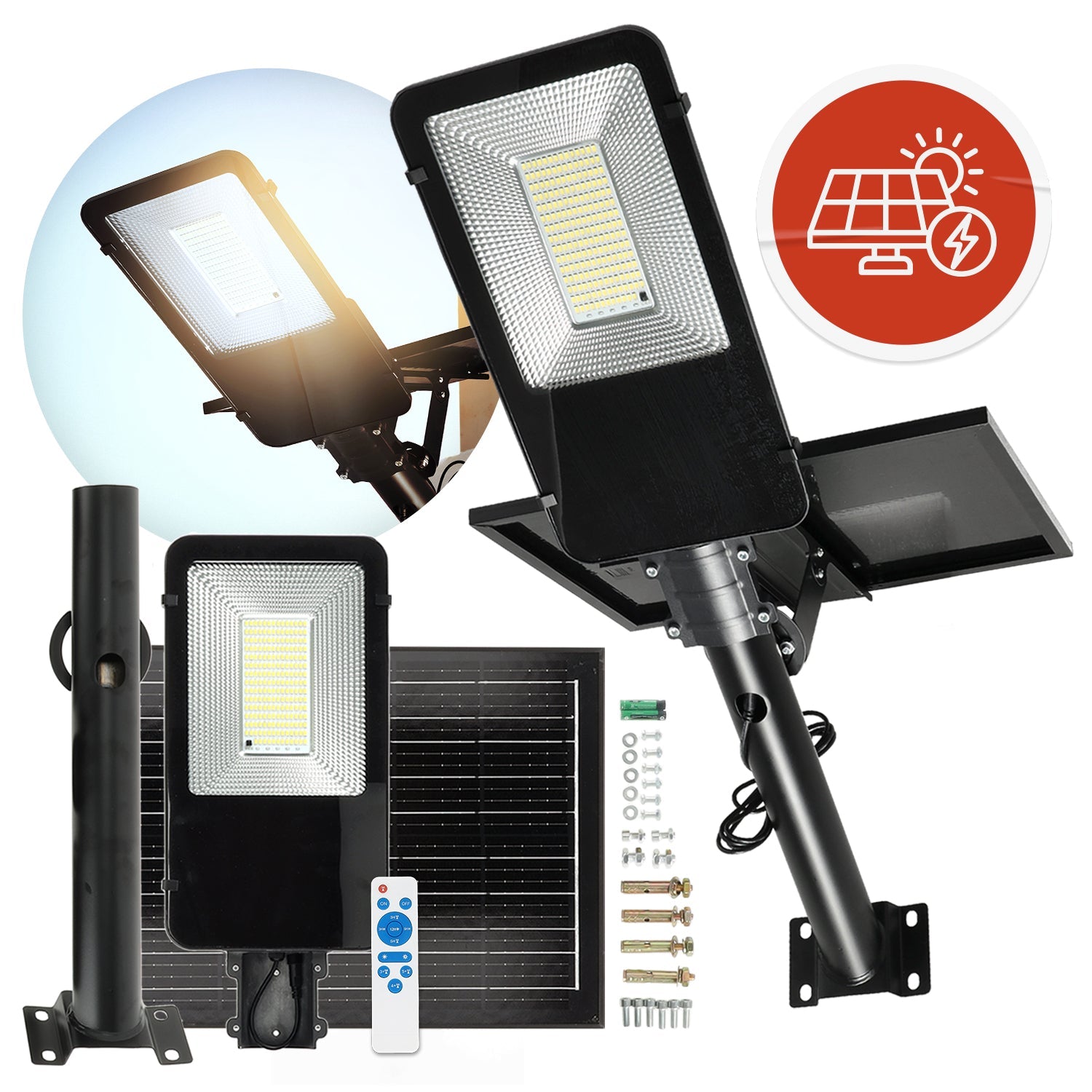 Oprawa DROGOWA LED 11W 6500K Barwa ZIMNA Lampa Solarna z Czujnikiem Ruchu – IP54 - LAITICA