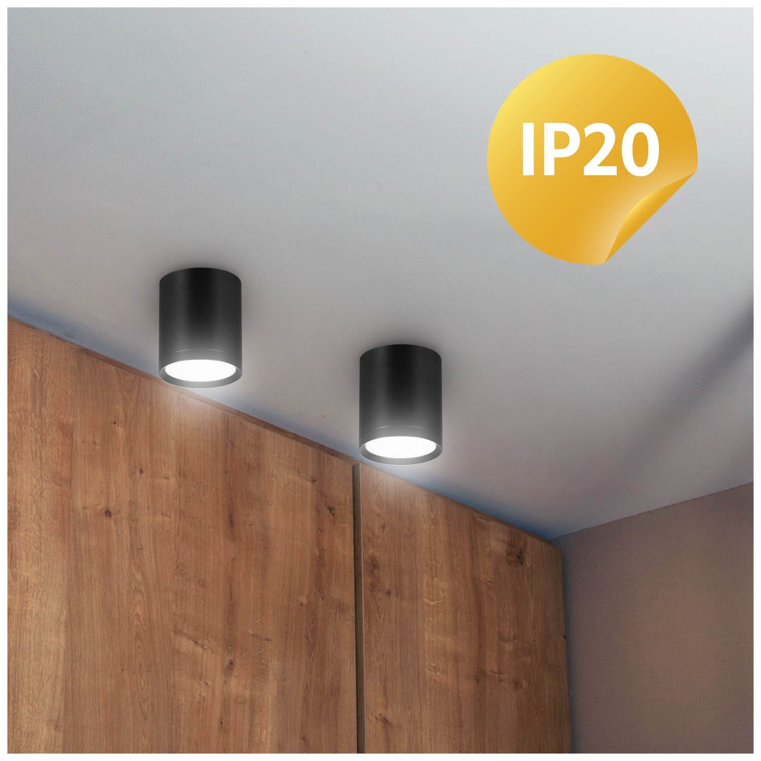 Oprawa Halogenowa Natynkowa Tuba Gx53 LED Spot Kinkiet Sufitowa czarny - LAITICA