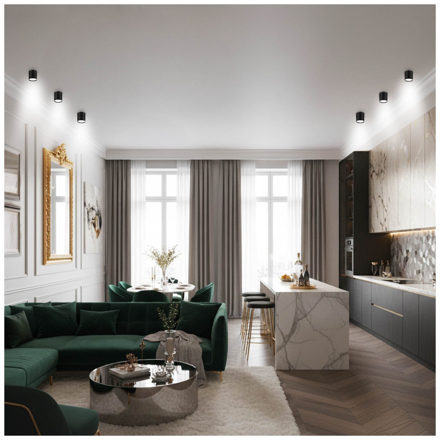 Oprawa Halogenowa Natynkowa Tuba ruchoma Gx53 LED Spot Kinkiet Sufitowa - LAITICA