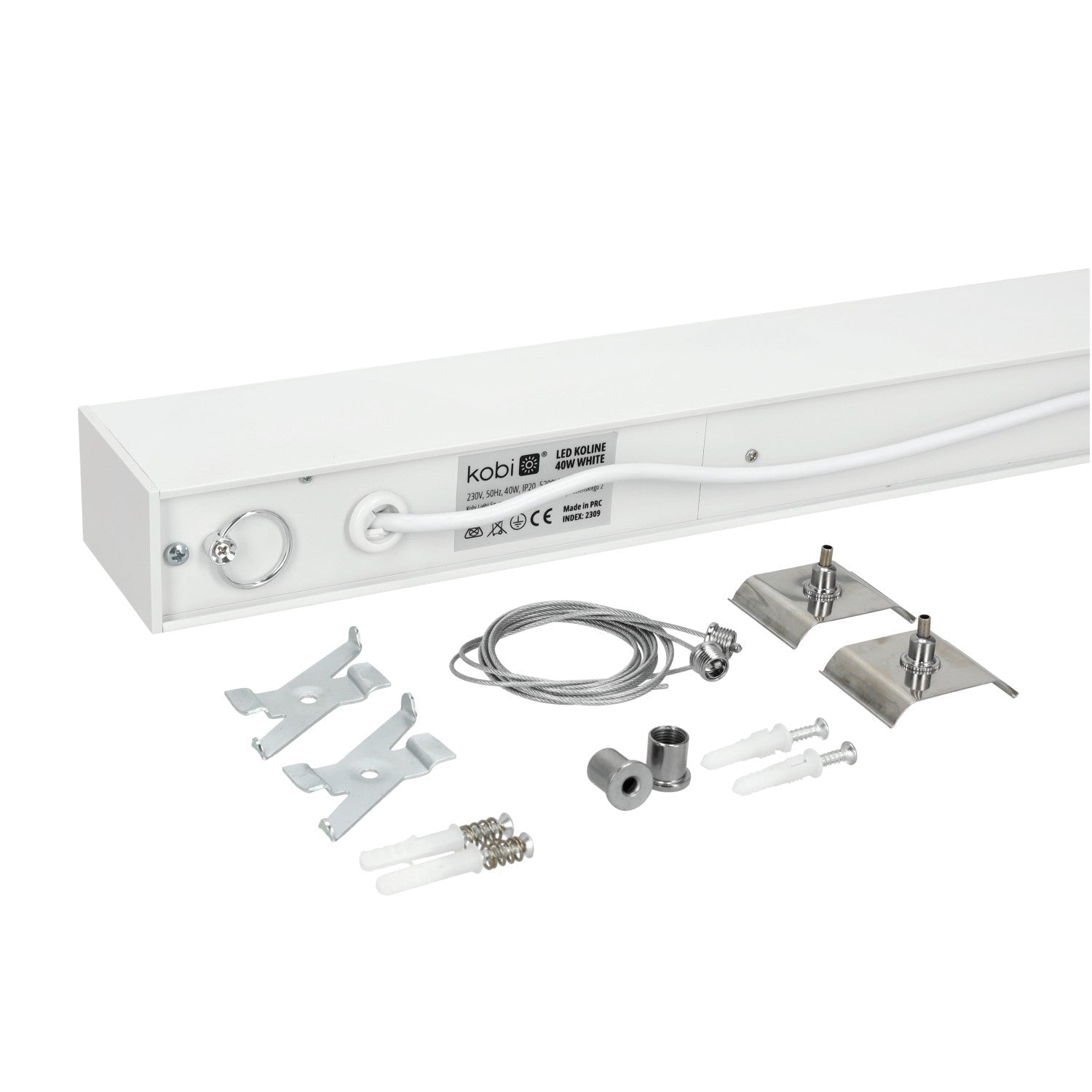 Oprawa JUVE wbudowane diody LED barwa neutralna 40W 120 cm BIAŁA 5200lm - LAITICA