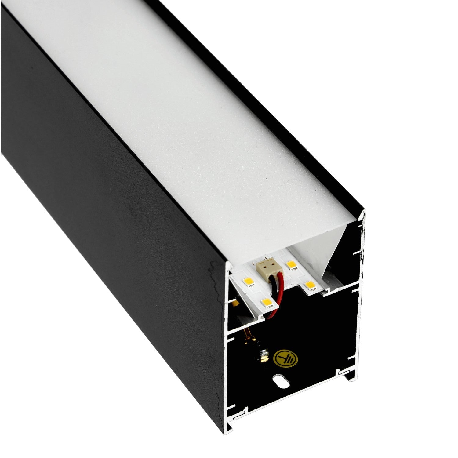 Oprawa JUVE wbudowane diody LED barwa neutralna 40W 120 cm CZARNA 4800lm - LAITICA