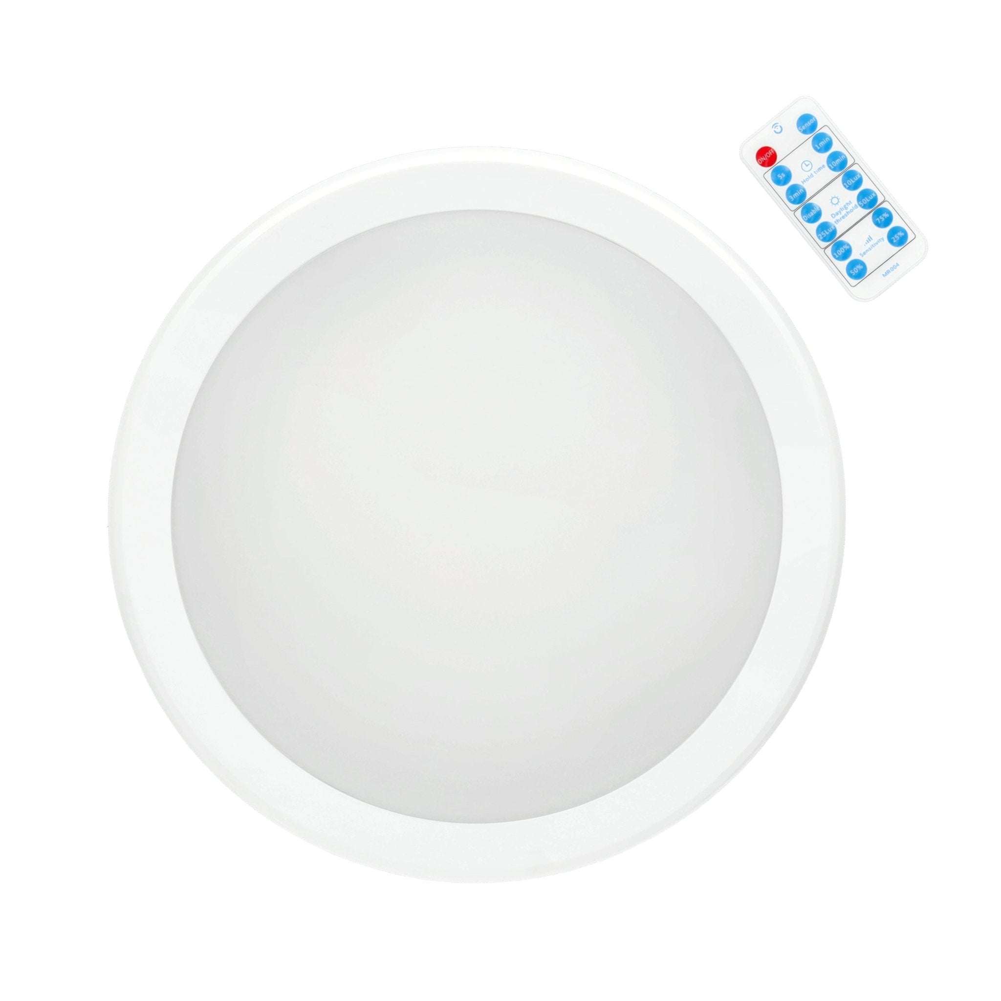 Oprawa Sufitowa 18W Plafon Czujnik Ruchu CCT Regulacja IP65 Biały + pilot - LAITICA